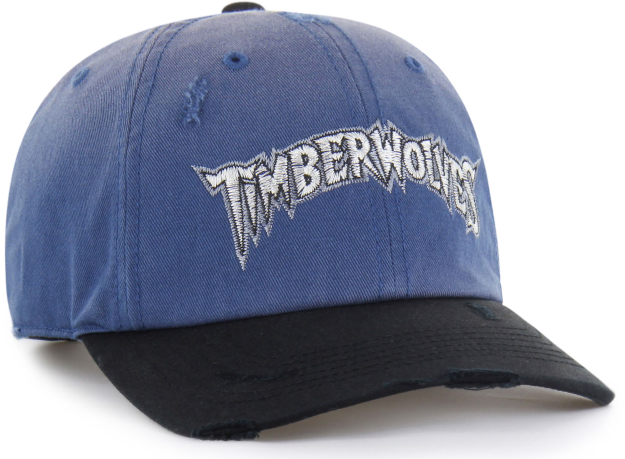 '47 Men's Minnesota Timberwolves Blue Worn Script Clean Up Retro Wordmark Hat product image