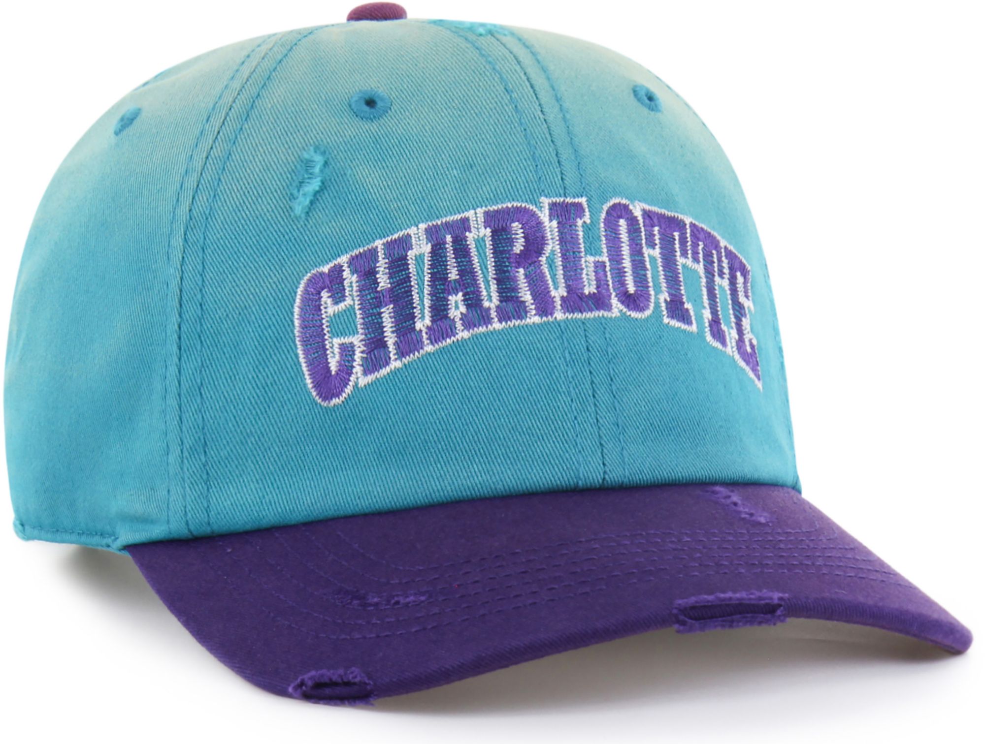 '47 Men's Charlotte Hornets Blue Worn Script Clean Up Retro Wordmark Hat product image