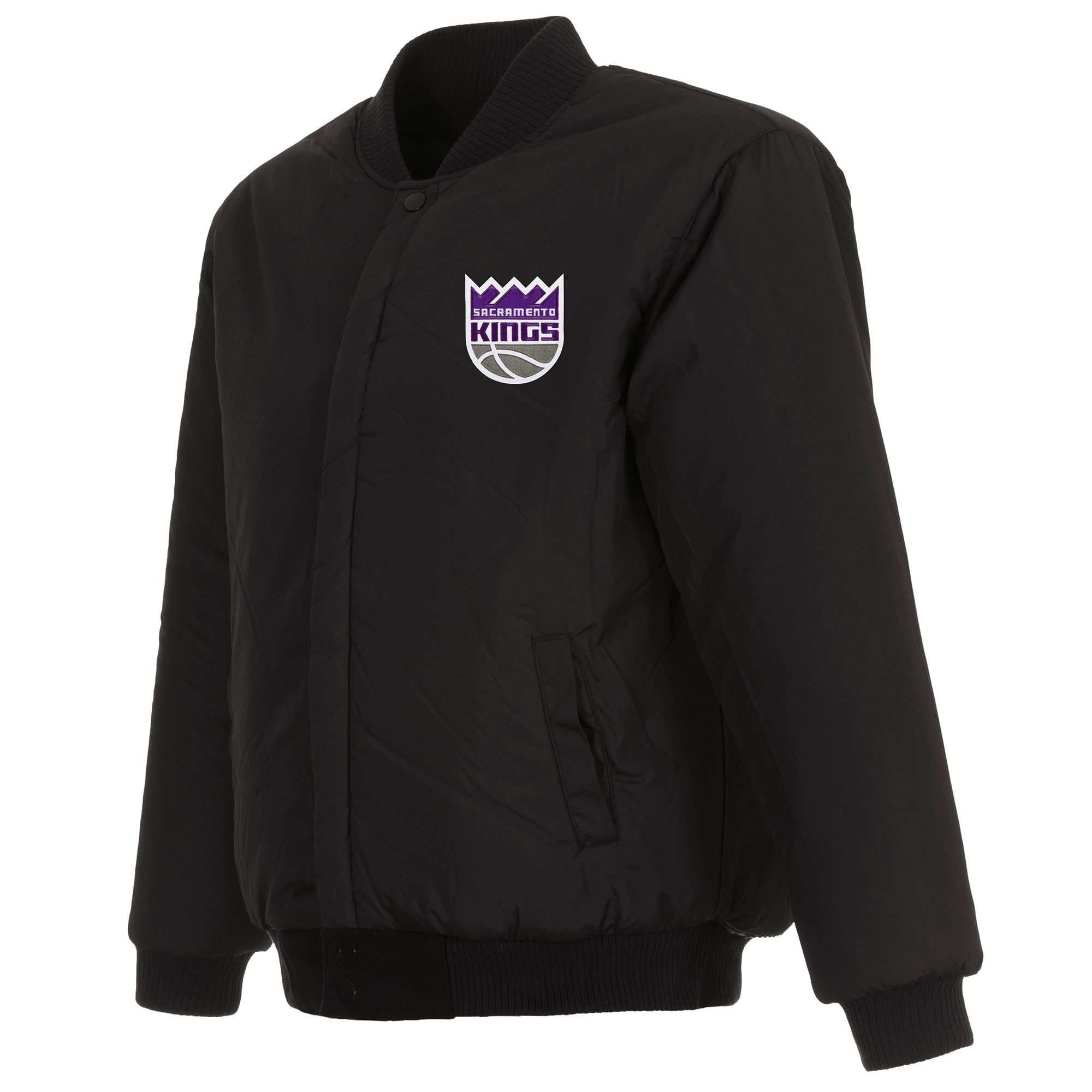 JH Design Men's Sacramento Kings Black Reversible Wool Jacket product image