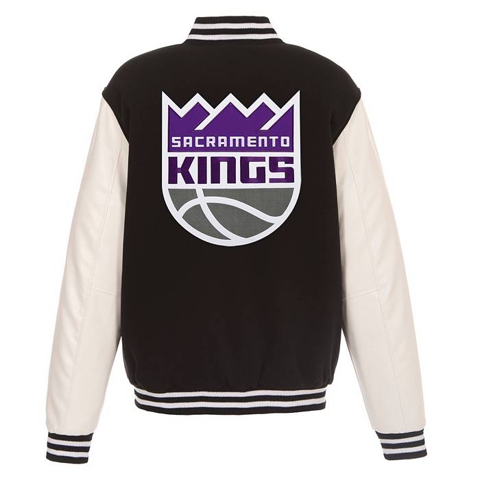 Men's Sacramento Kings JH Design Black Domestic Team Color Leather Jacket