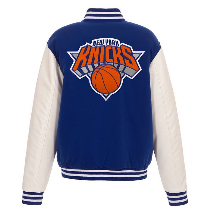 Men's New York Knicks Blue Letterman Jacket