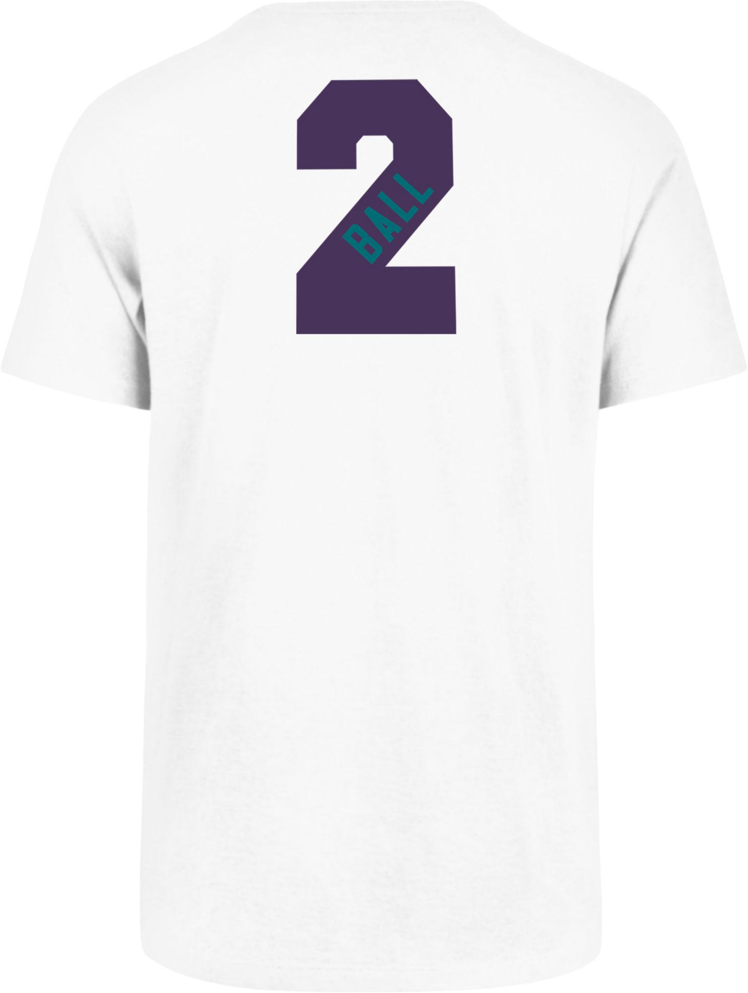 ‘47 Men's Charlotte Hornets LaMelo Ball #2 White Super Rival T-Shirt product image