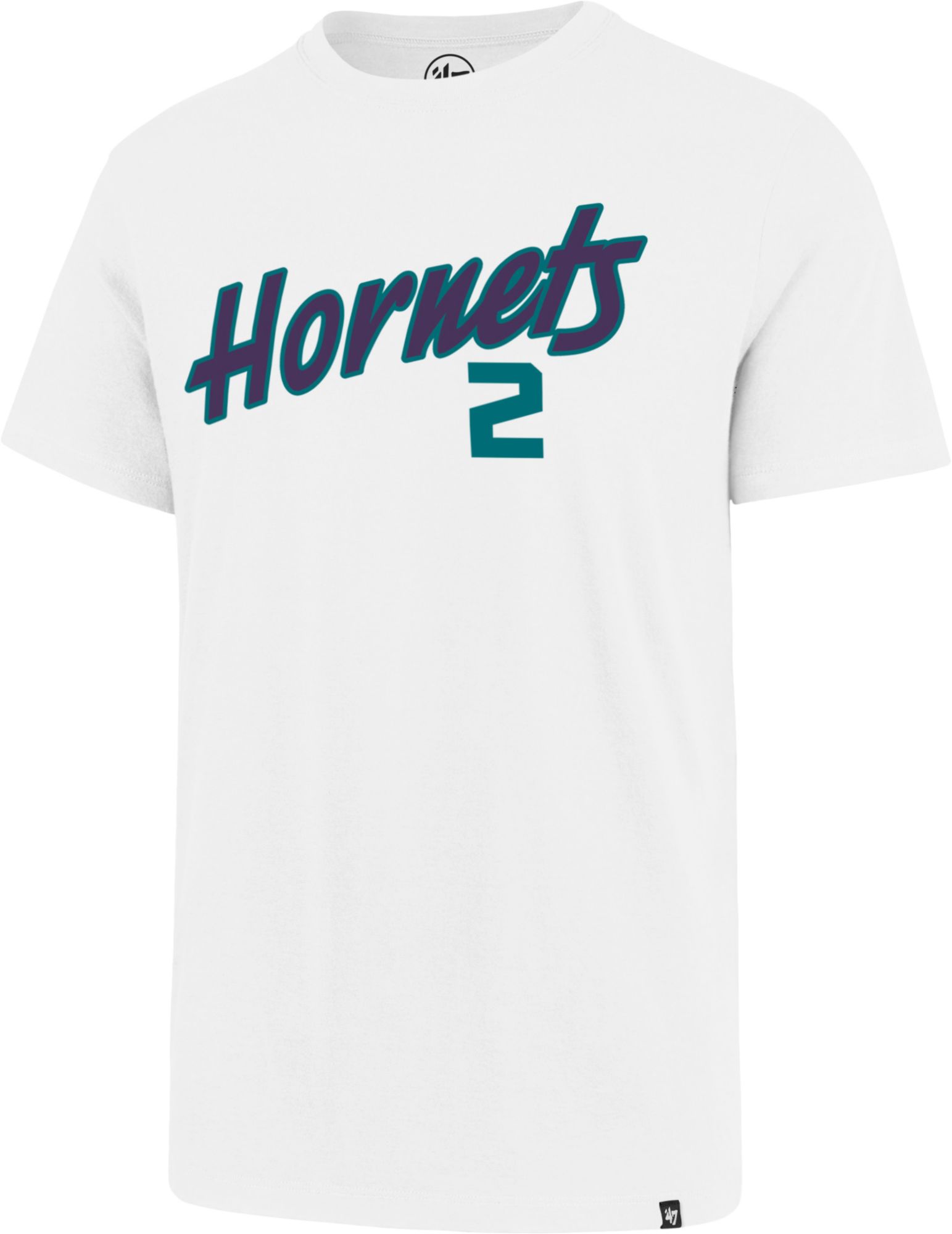 ‘47 Men's Charlotte Hornets LaMelo Ball #2 White Super Rival T-Shirt product image