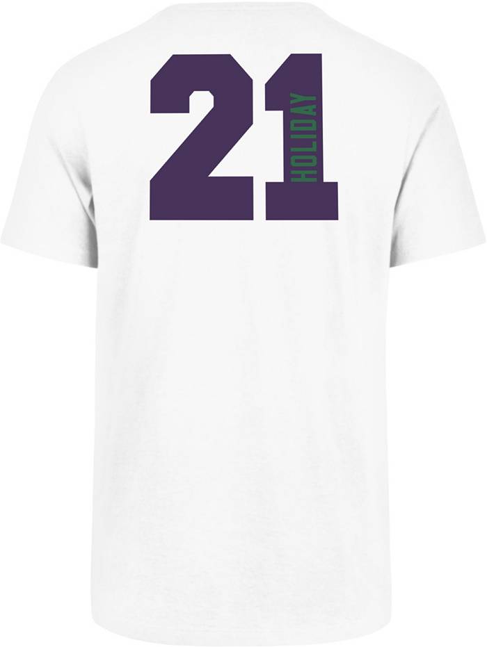 47 Brand / Men's Milwaukee Bucks Jrue Holiday #21 White T-Shirt