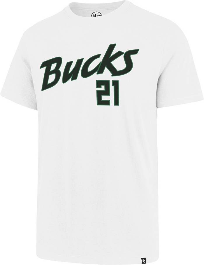 Dick's Sporting Goods Nike Men's Milwaukee Bucks Giannis Antetokounmpo #34  White T-Shirt