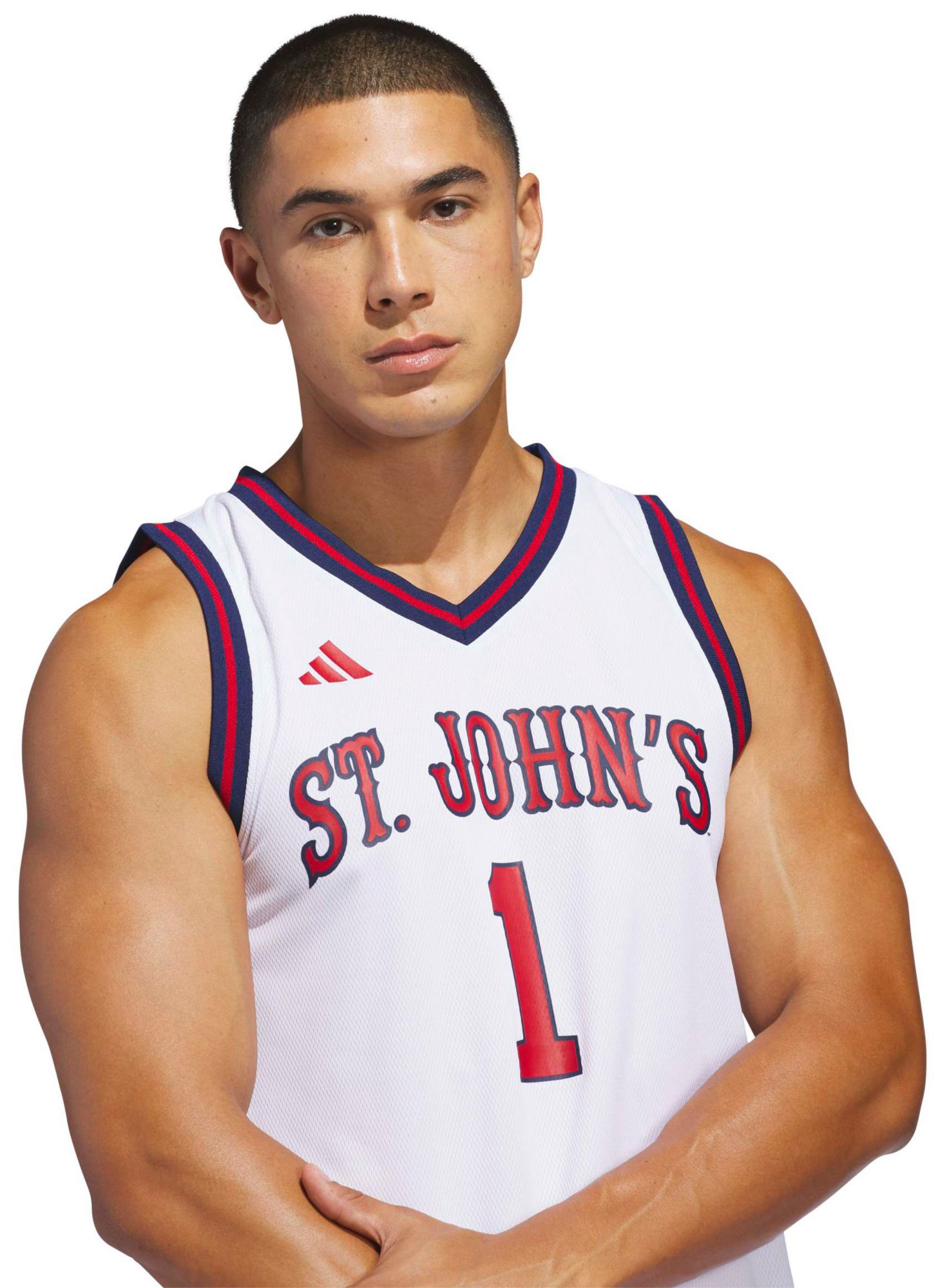 adidas Men's St. John's Red Storm White Replica Basketball Jersey product image