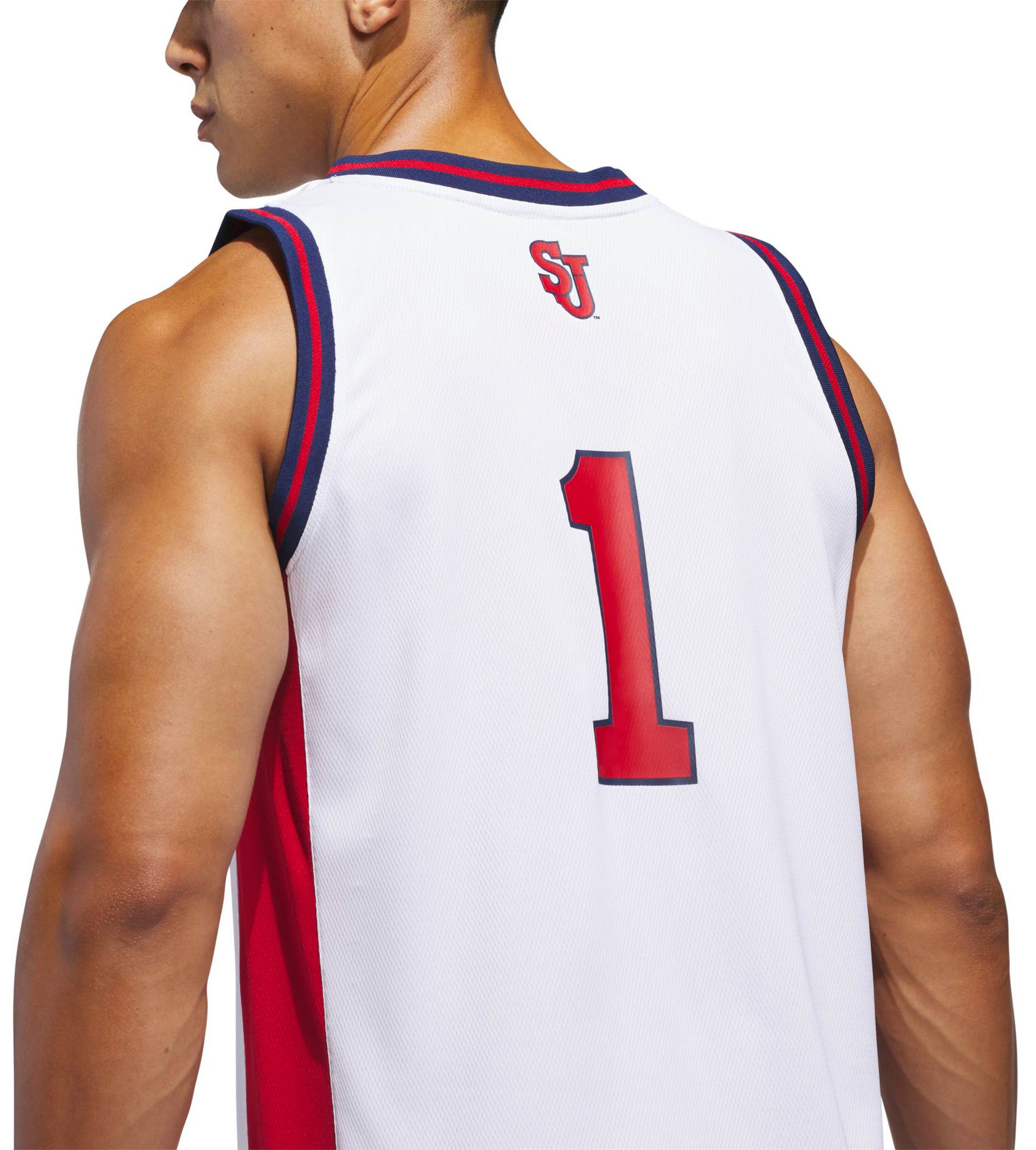 adidas Men's St. John's Red Storm White Replica Basketball Jersey product image