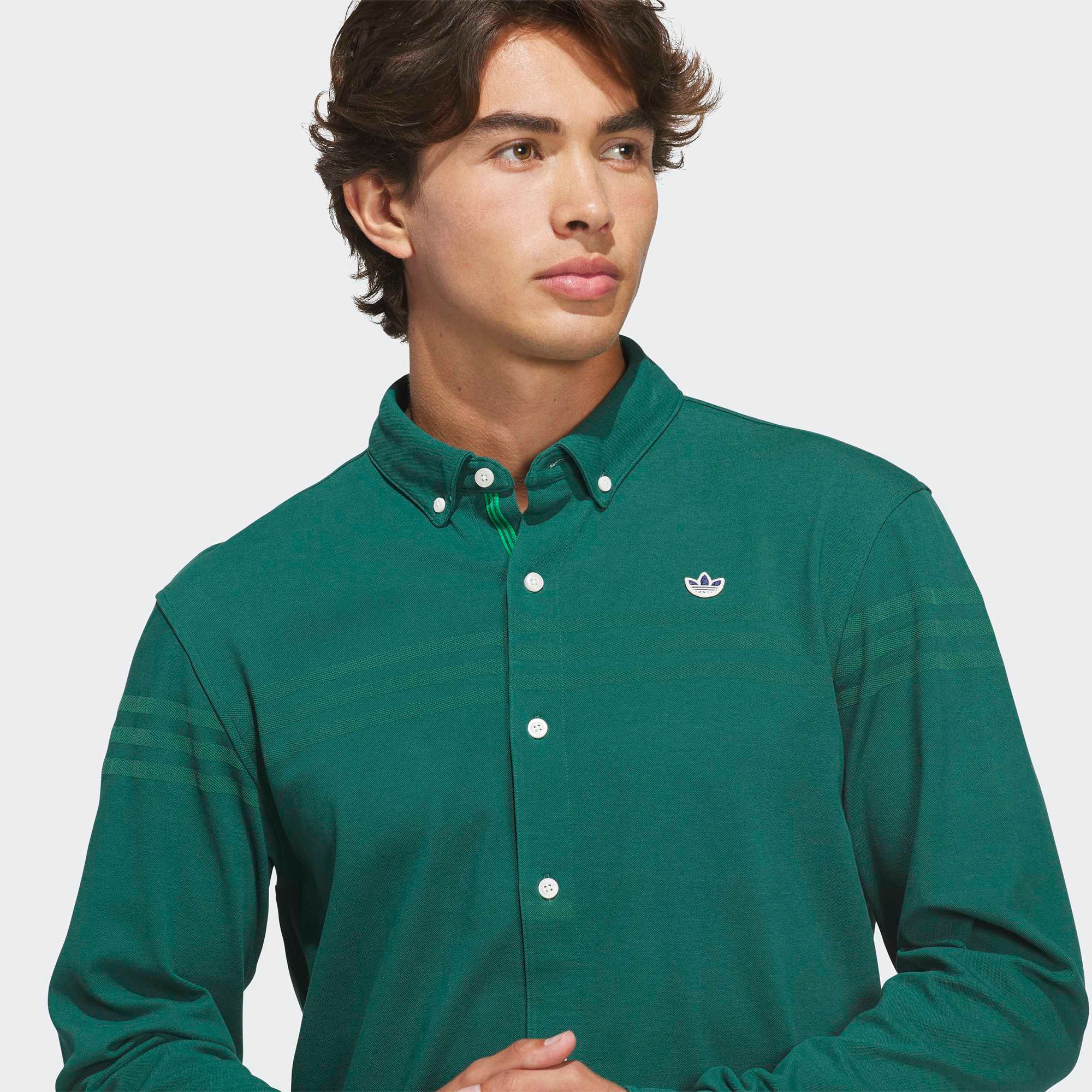 adidas Originals Men's Twisknit Button-Up Golf Polo product image