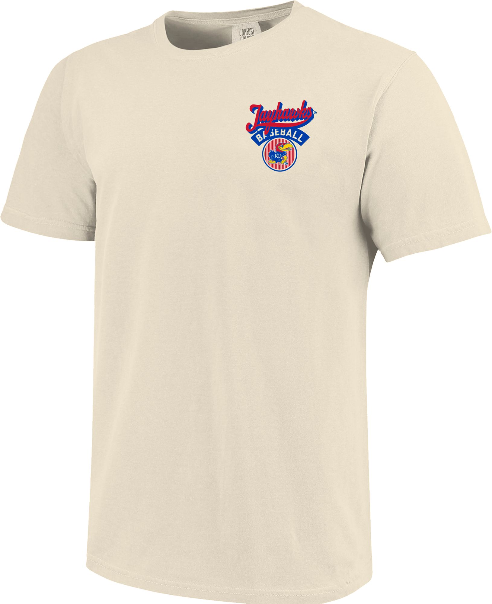 Image One Men's Kansas Jayhawks Ivory Baseball T-Shirt product image
