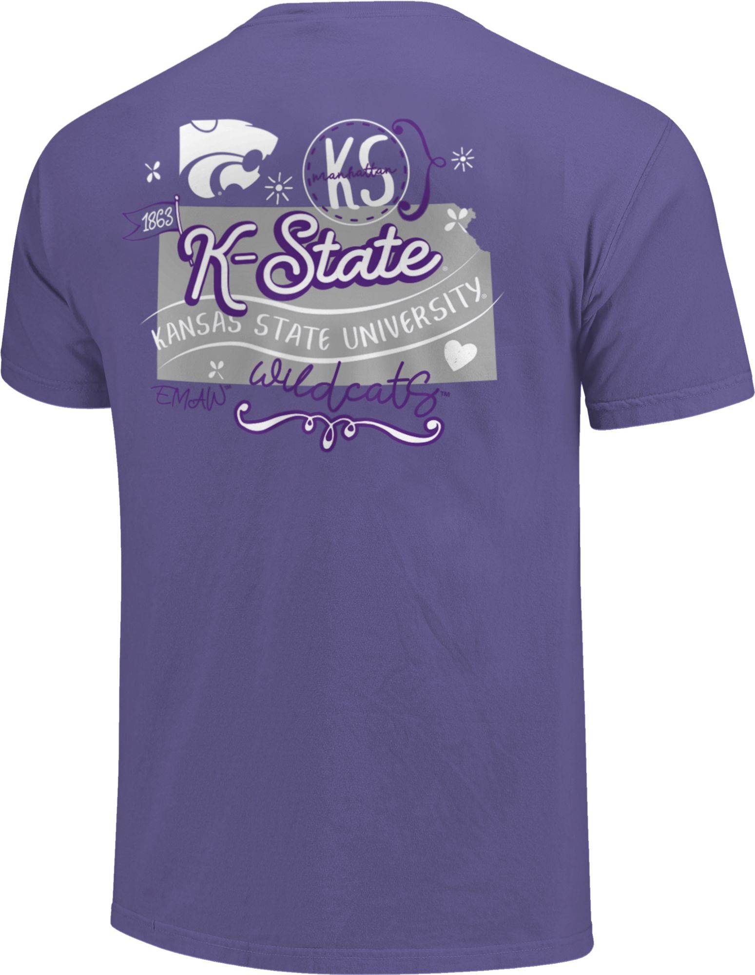 Image One Women's Kansas State Wildcats Purple Doodles T-Shirt product image