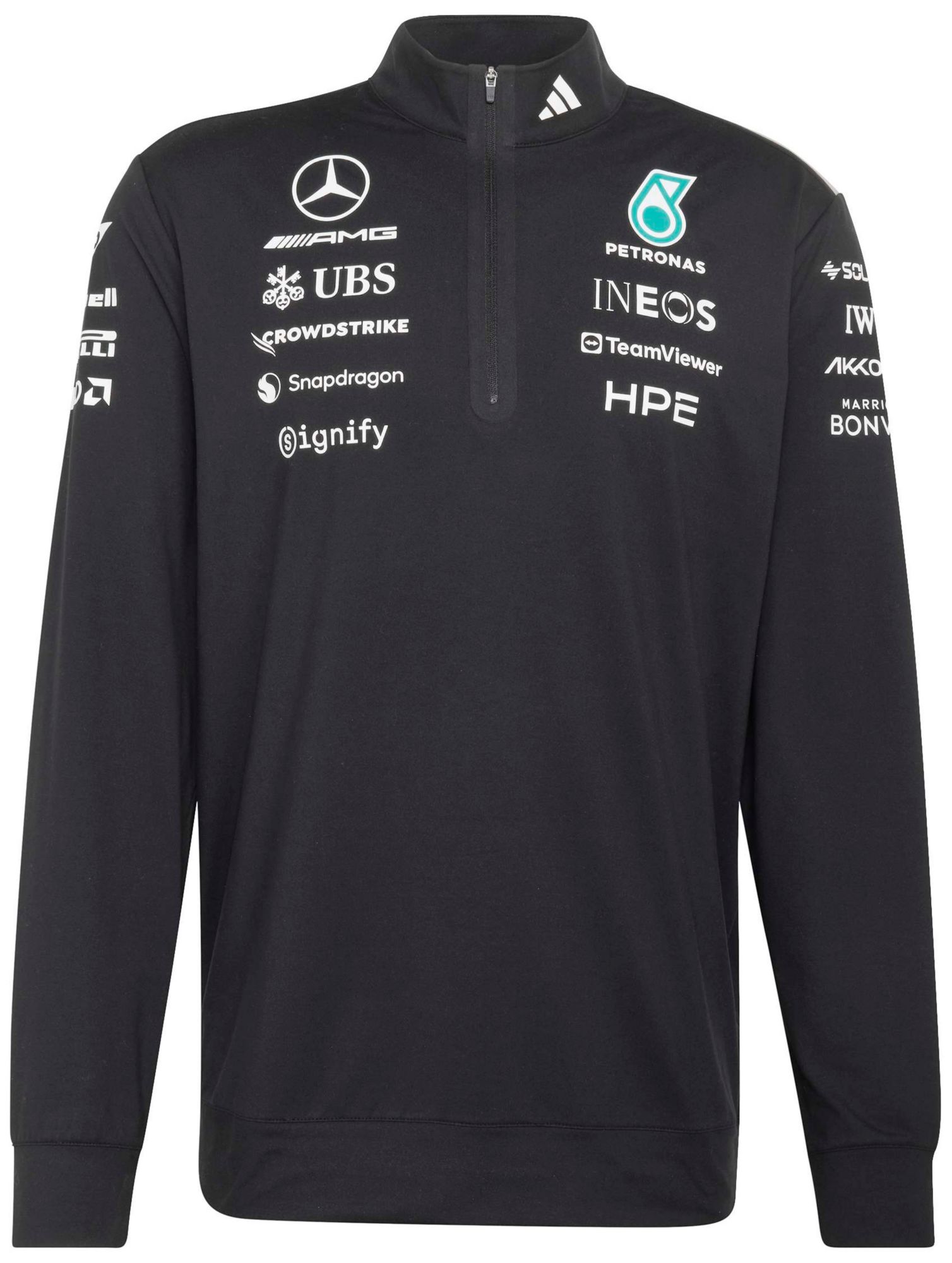 adidas Adult Mercedes AMG Petronas Formula 1 Team Engineers Black Quarter-Zip product image