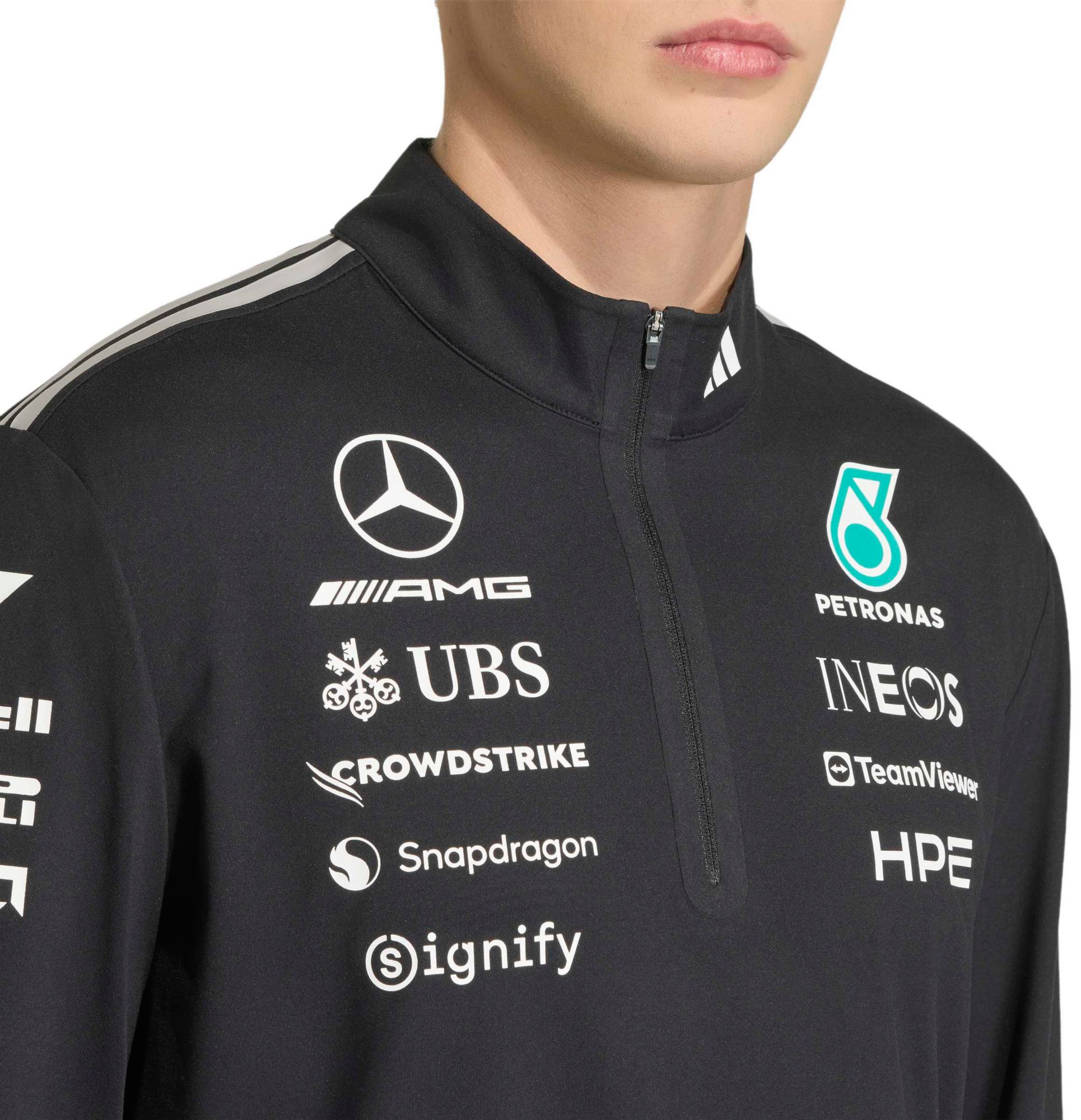 adidas Adult Mercedes AMG Petronas Formula 1 Team Engineers Black Quarter-Zip product image
