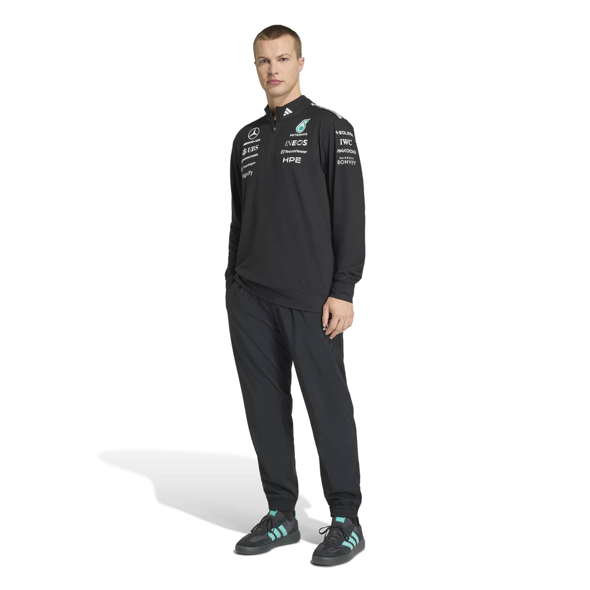 adidas Adult Mercedes AMG Petronas Formula 1 Team Engineers Black Quarter-Zip product image