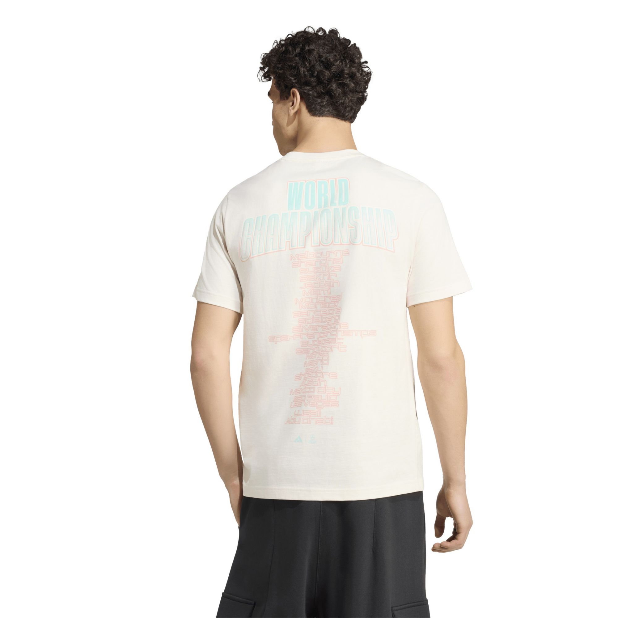 adidas Men's F1 Mercedes Off White T-Shirt product image