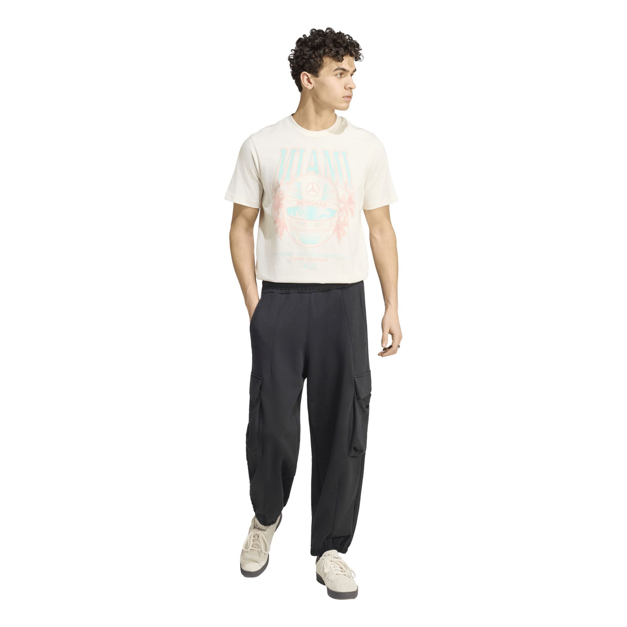 adidas Men's F1 Mercedes Off White T-Shirt product image