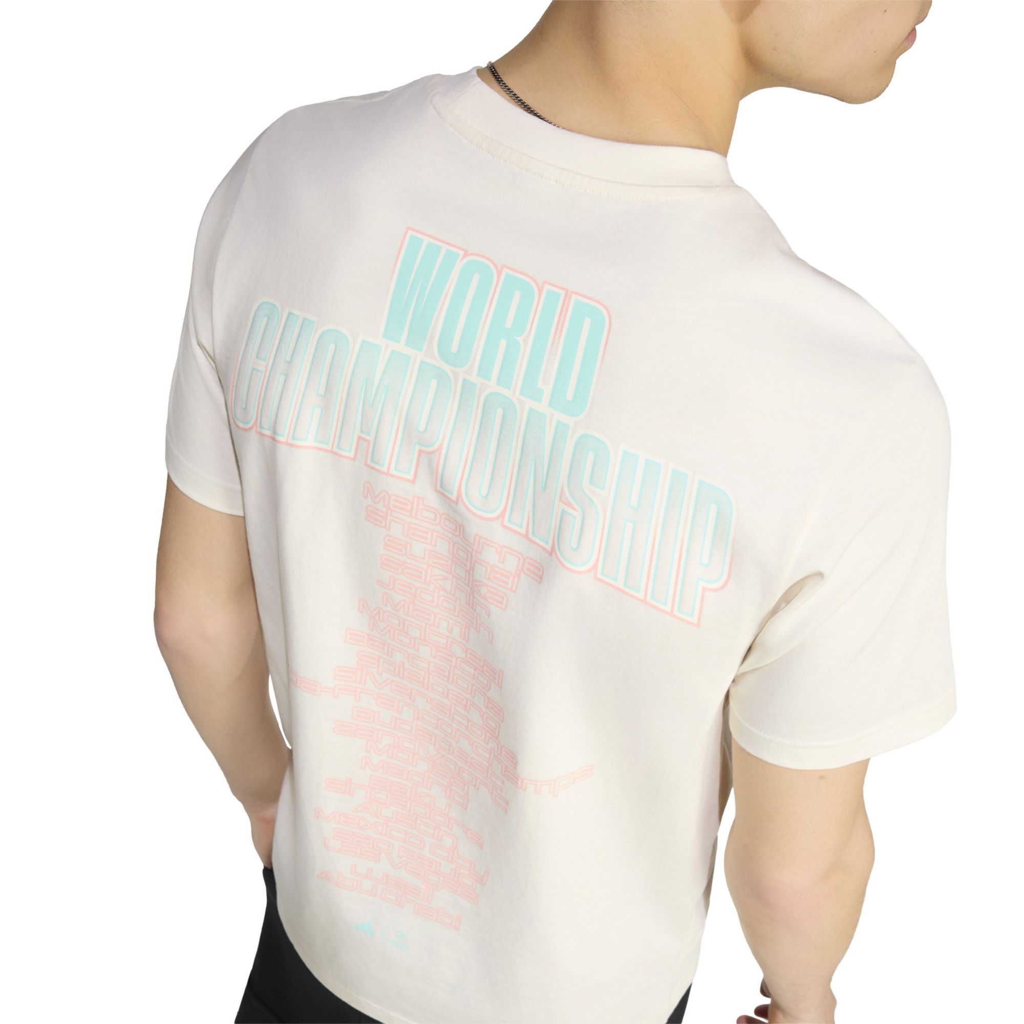 adidas Men's F1 Mercedes Off White T-Shirt product image