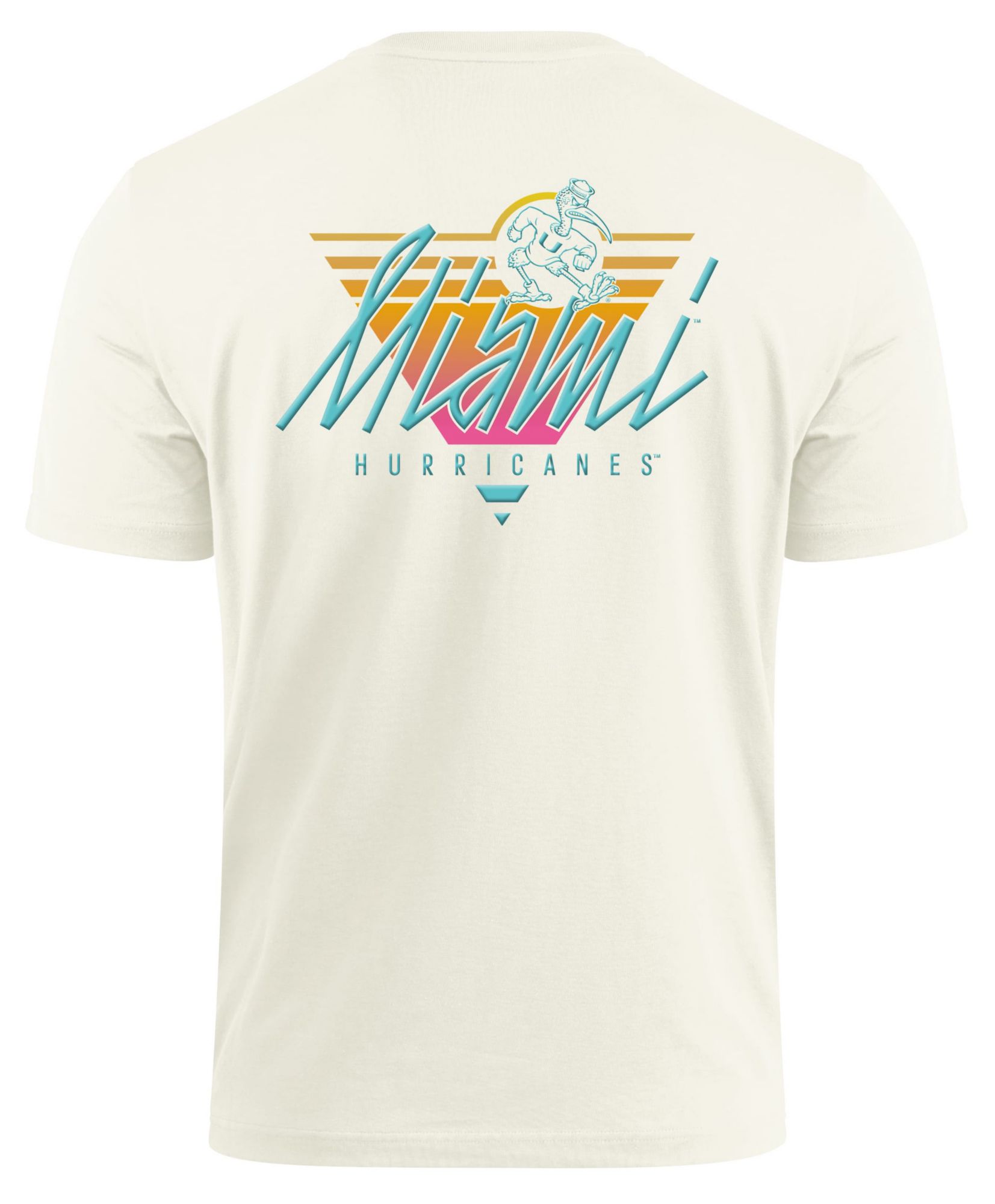 adidas Men's Miami Hurricanes Cream Vintage Vault T-Shirt product image