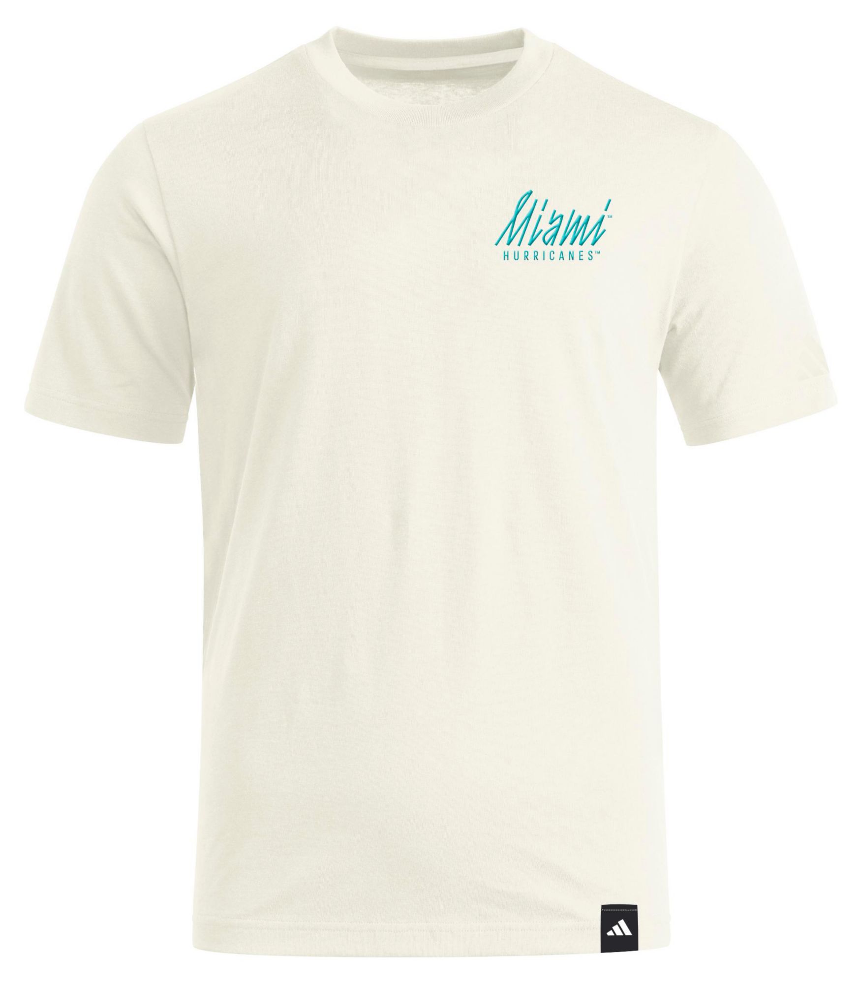 adidas Men's Miami Hurricanes Cream Vintage Vault T-Shirt product image