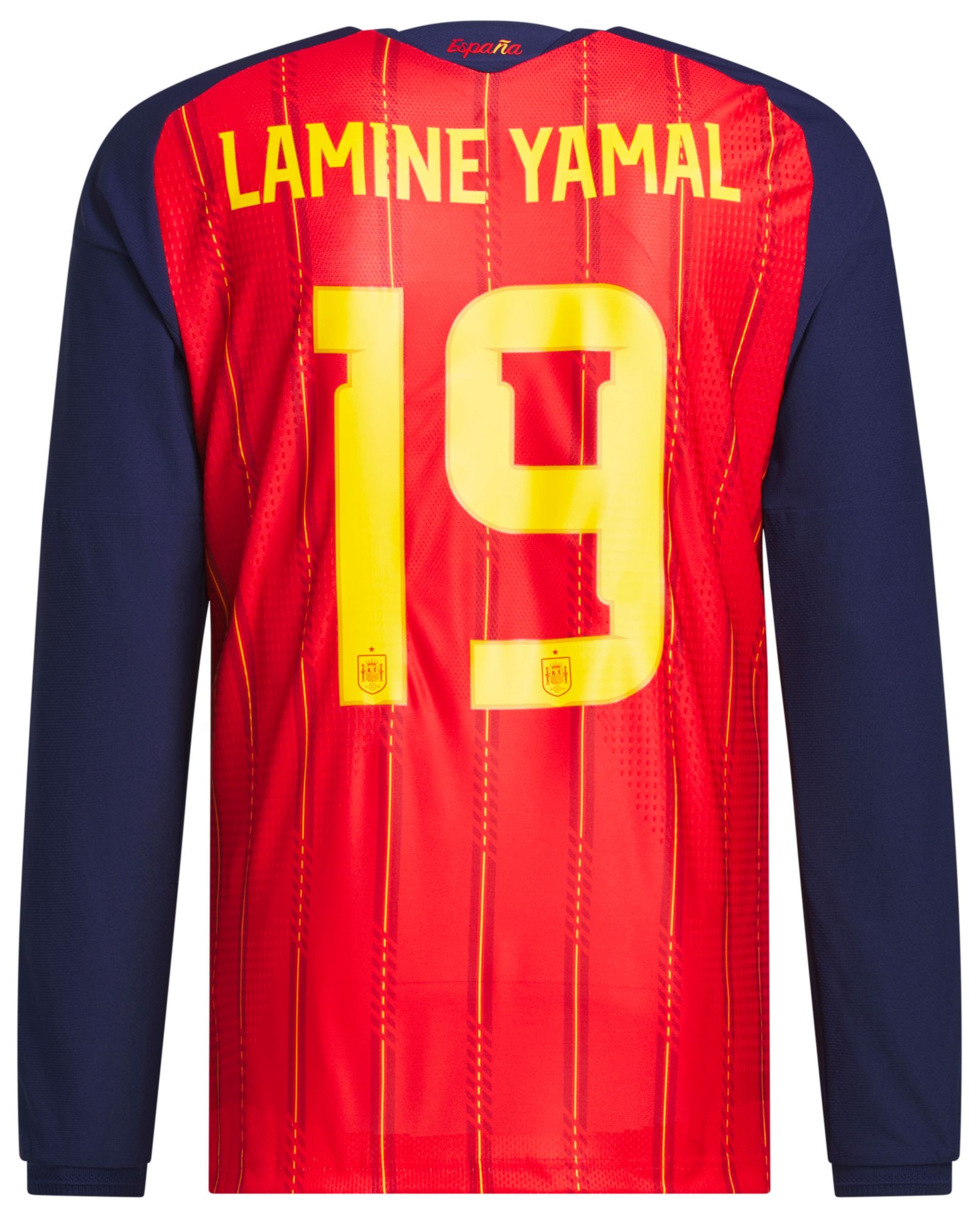 adidas Adult Spain Lamine Yamal #19 Home Authentic Long Sleeve Jersey product image