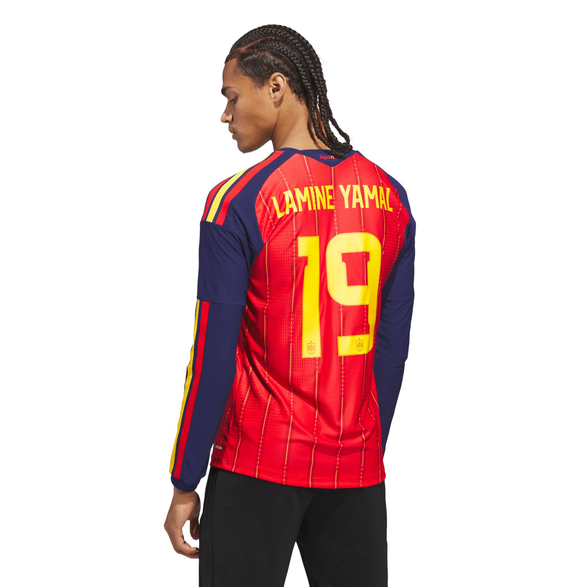 adidas Adult Spain Lamine Yamal #19 Home Authentic Long Sleeve Jersey product image