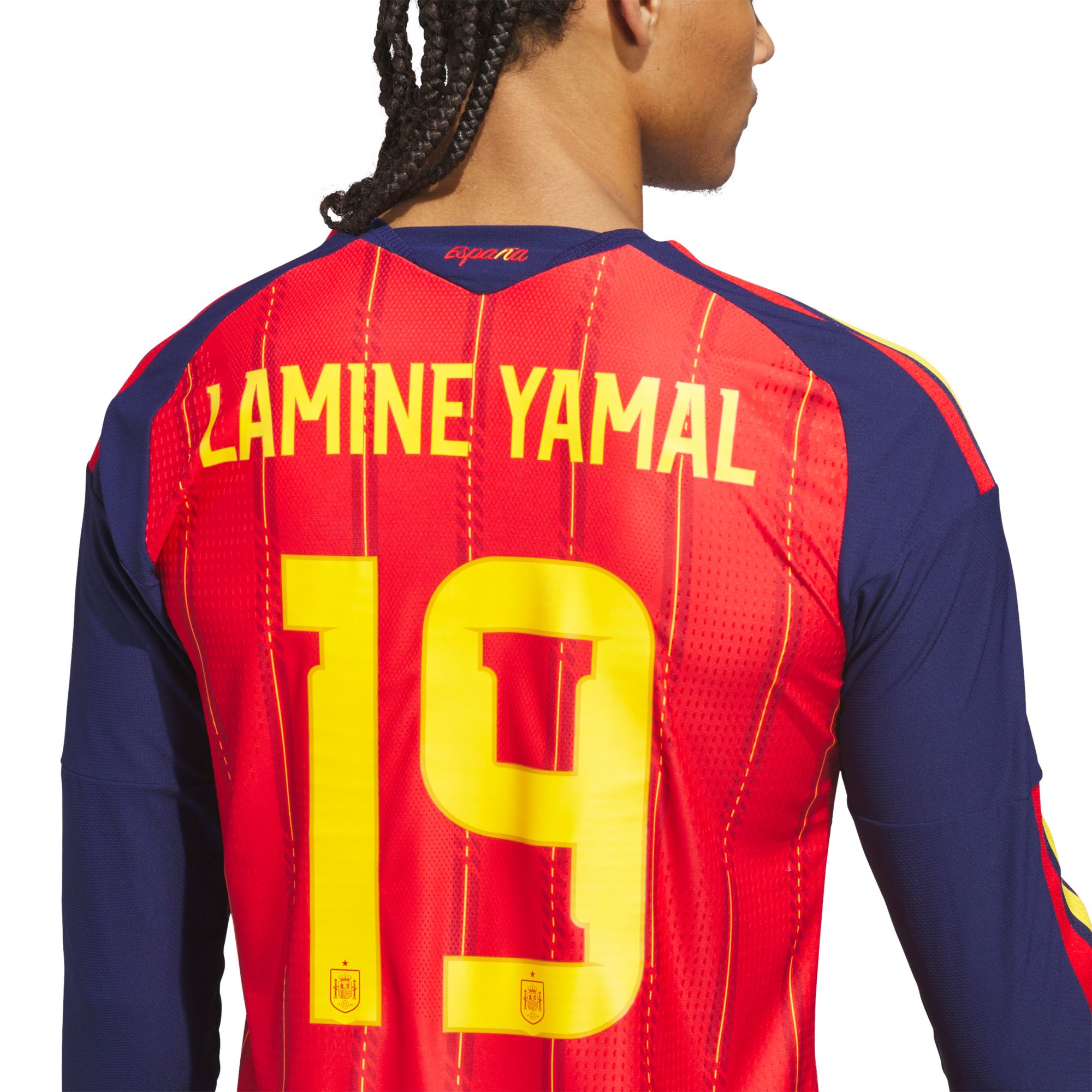 adidas Adult Spain Lamine Yamal #19 Home Authentic Long Sleeve Jersey product image