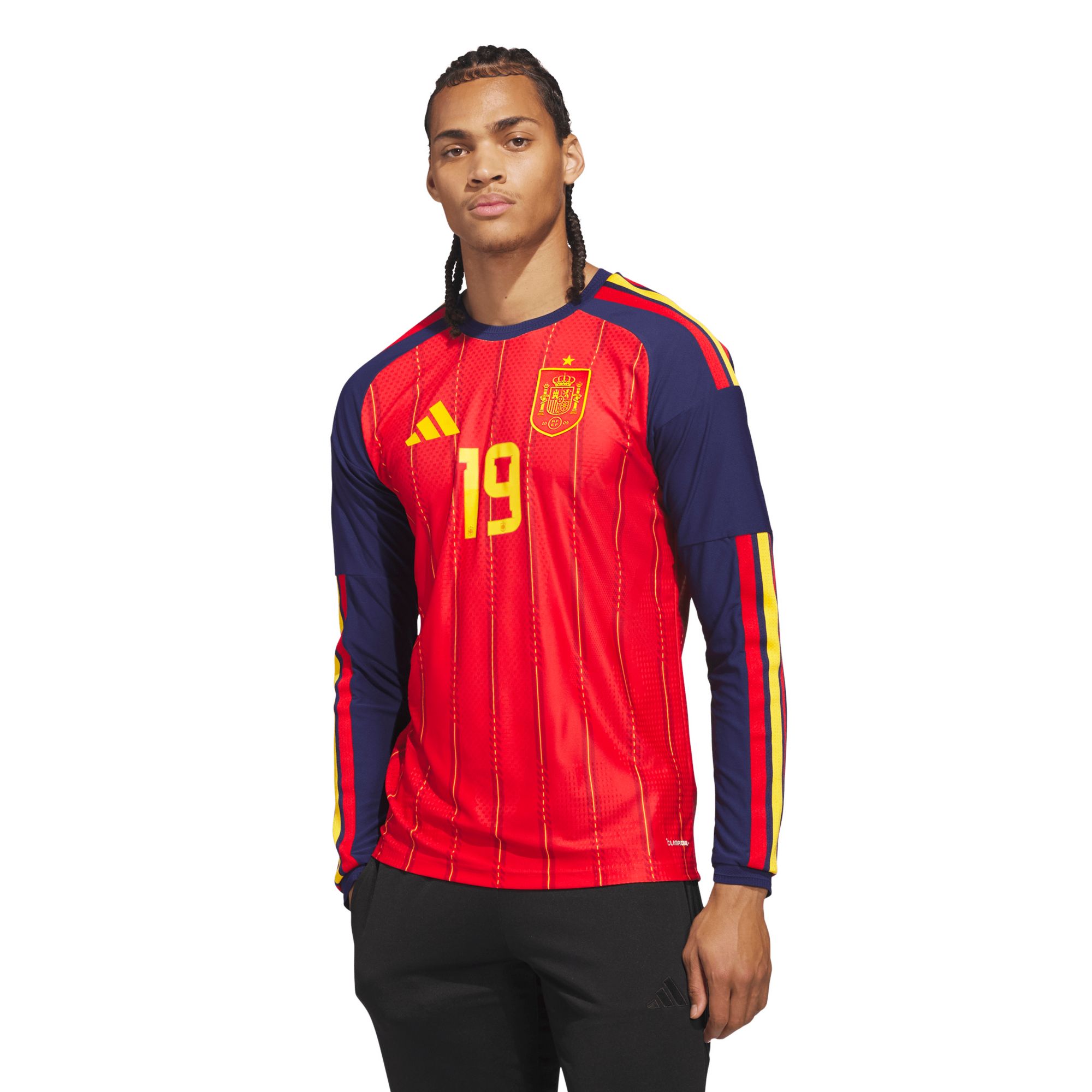 adidas Adult Spain Lamine Yamal #19 Home Authentic Long Sleeve Jersey product image