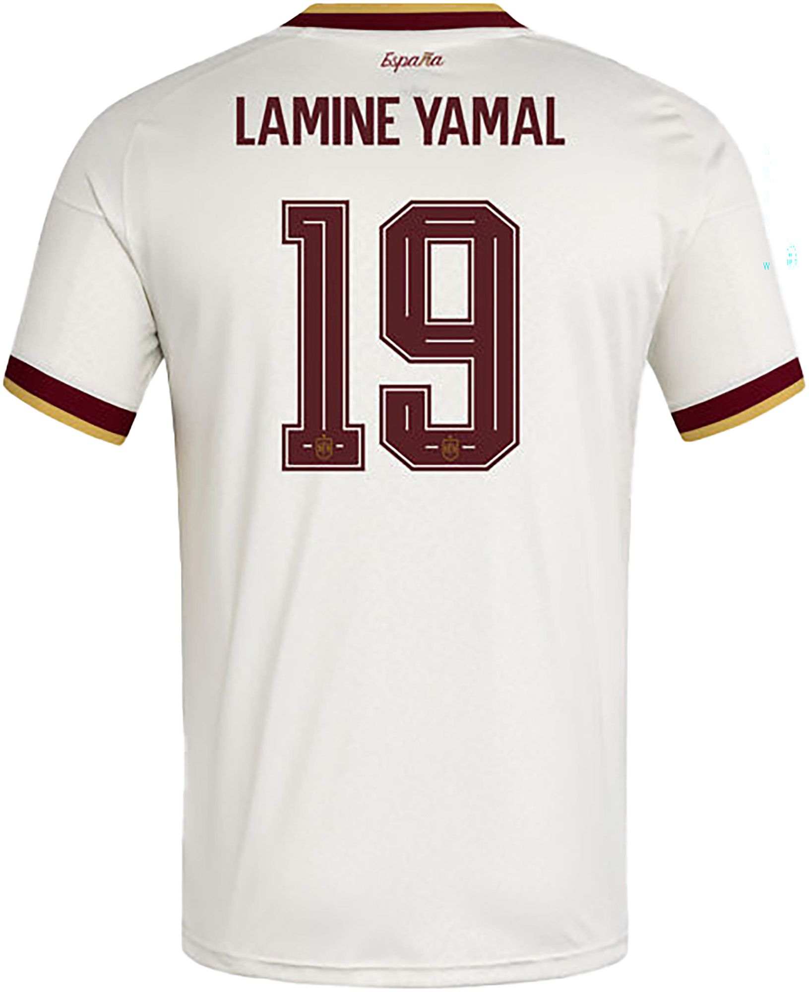adidas Adult Lamine Yamal #19 Spain 2026 Off White Away Replica Jersey product image