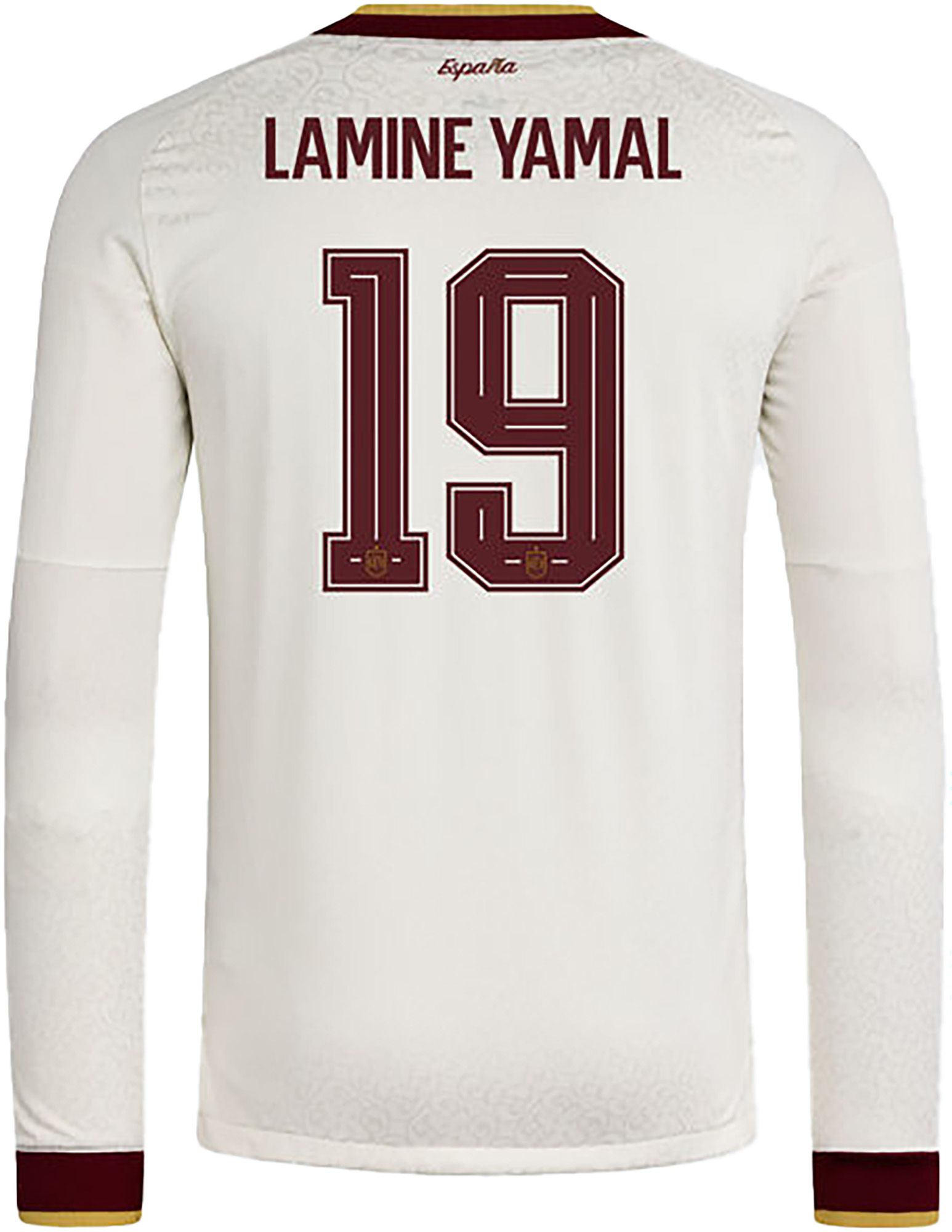 adidas Adult Lamine Yamal #19 Spain 2026 Off White Away Replica Jersey product image
