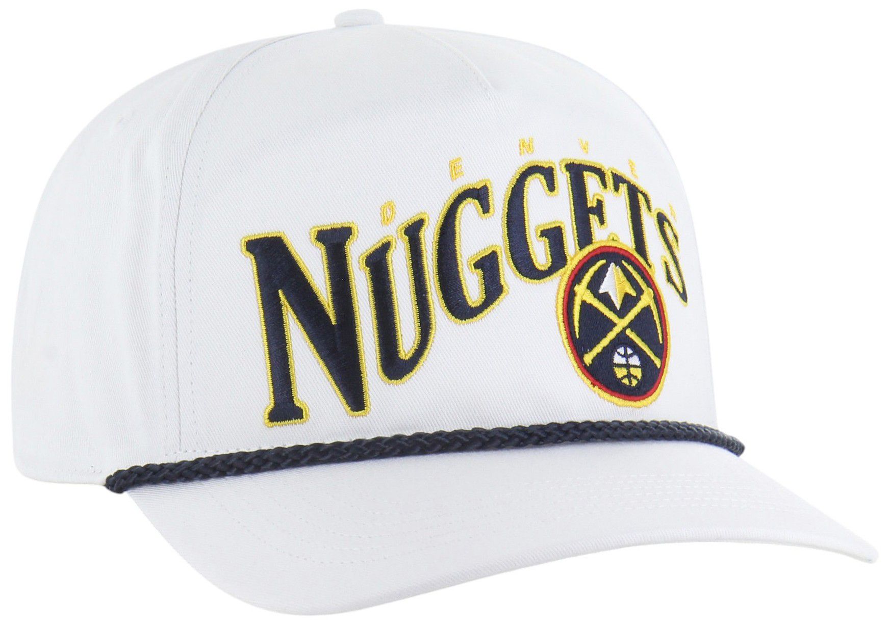 '47 Adult Denver Nuggets White Graphic Wave Hitch Adjustable Hat product image