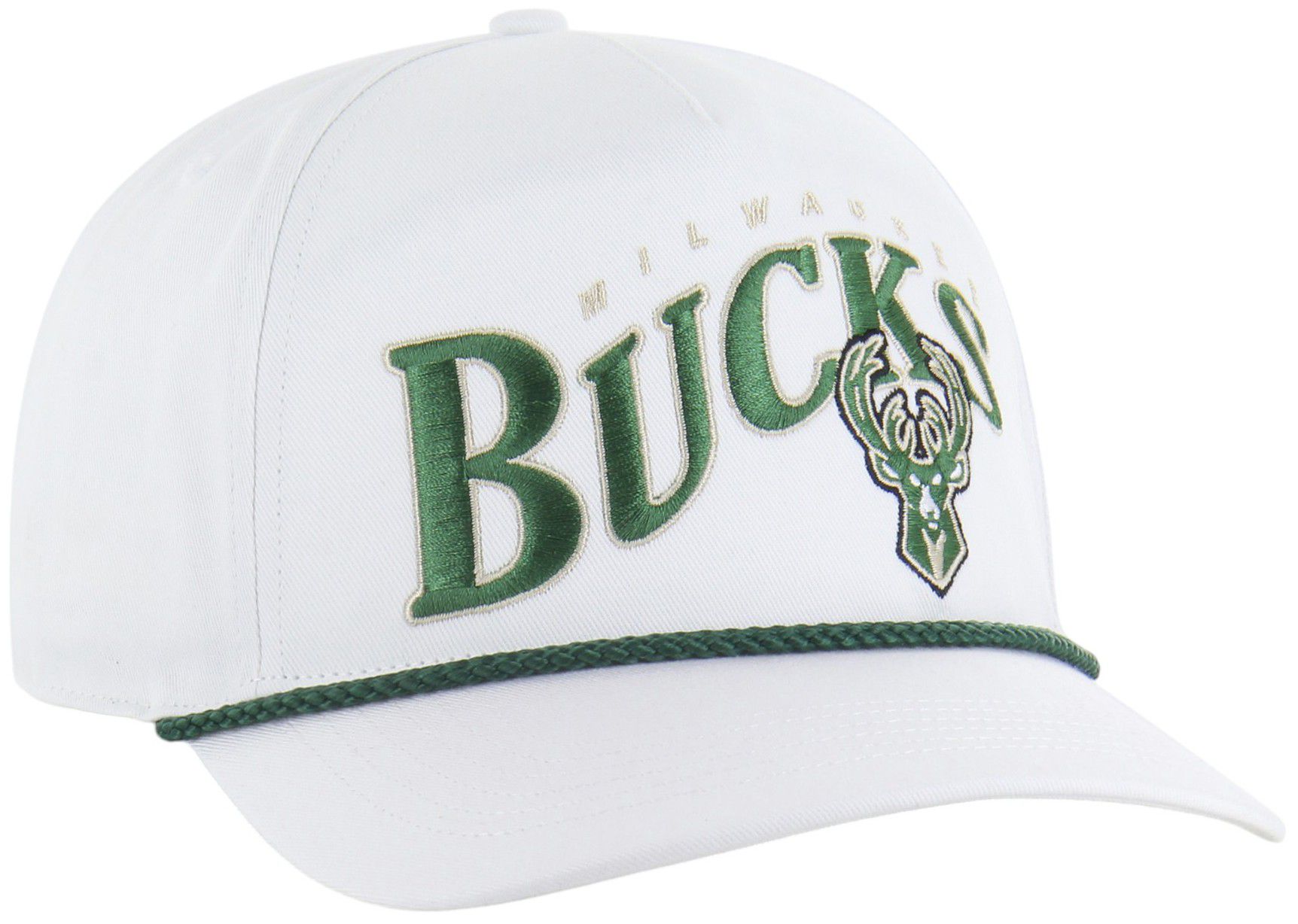 '47 Adult Milwaukee Bucks White Graphic Wave Hitch Adjustable Hat product image