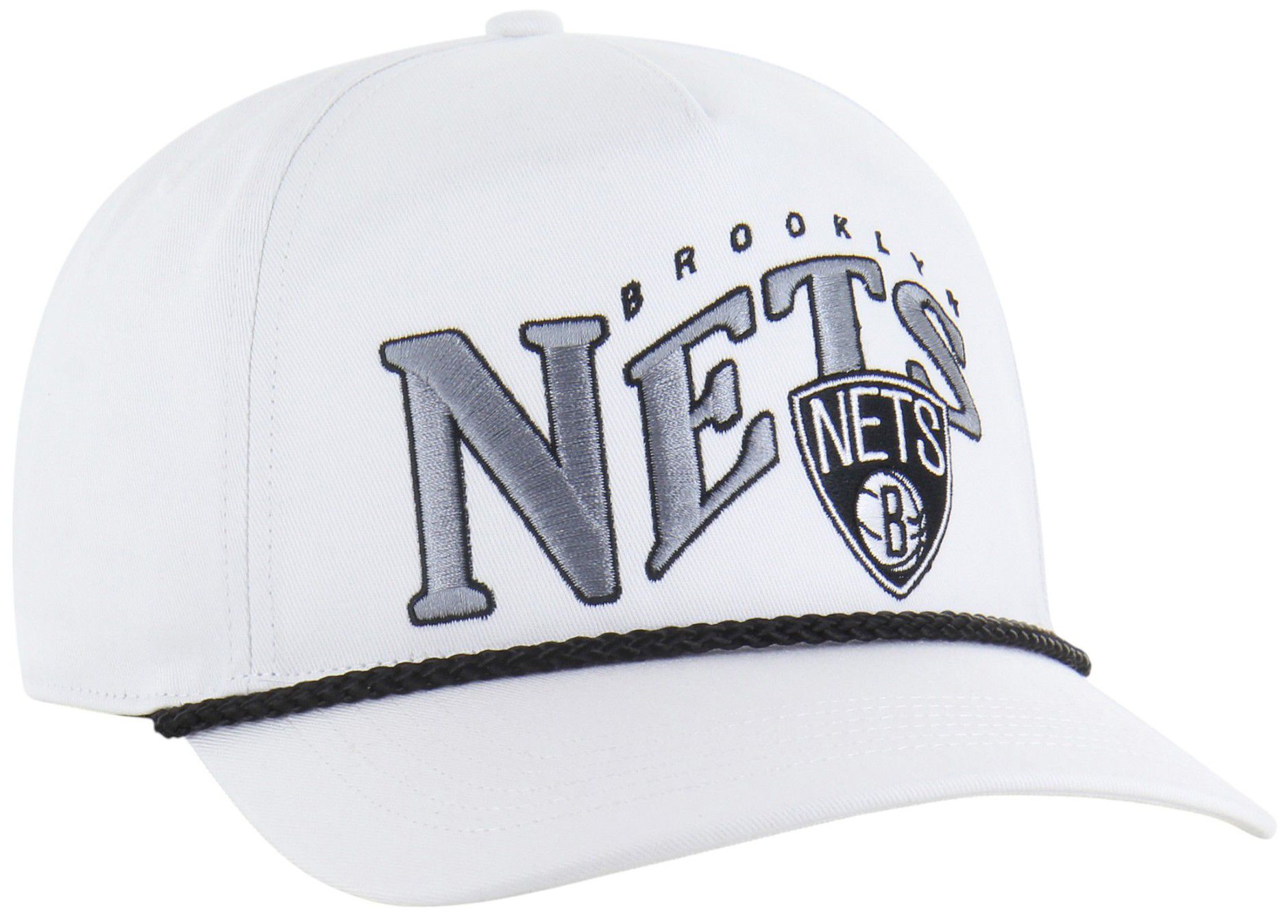 '47 Adult Brooklyn Nets White Graphic Wave Hitch Adjustable Hat product image