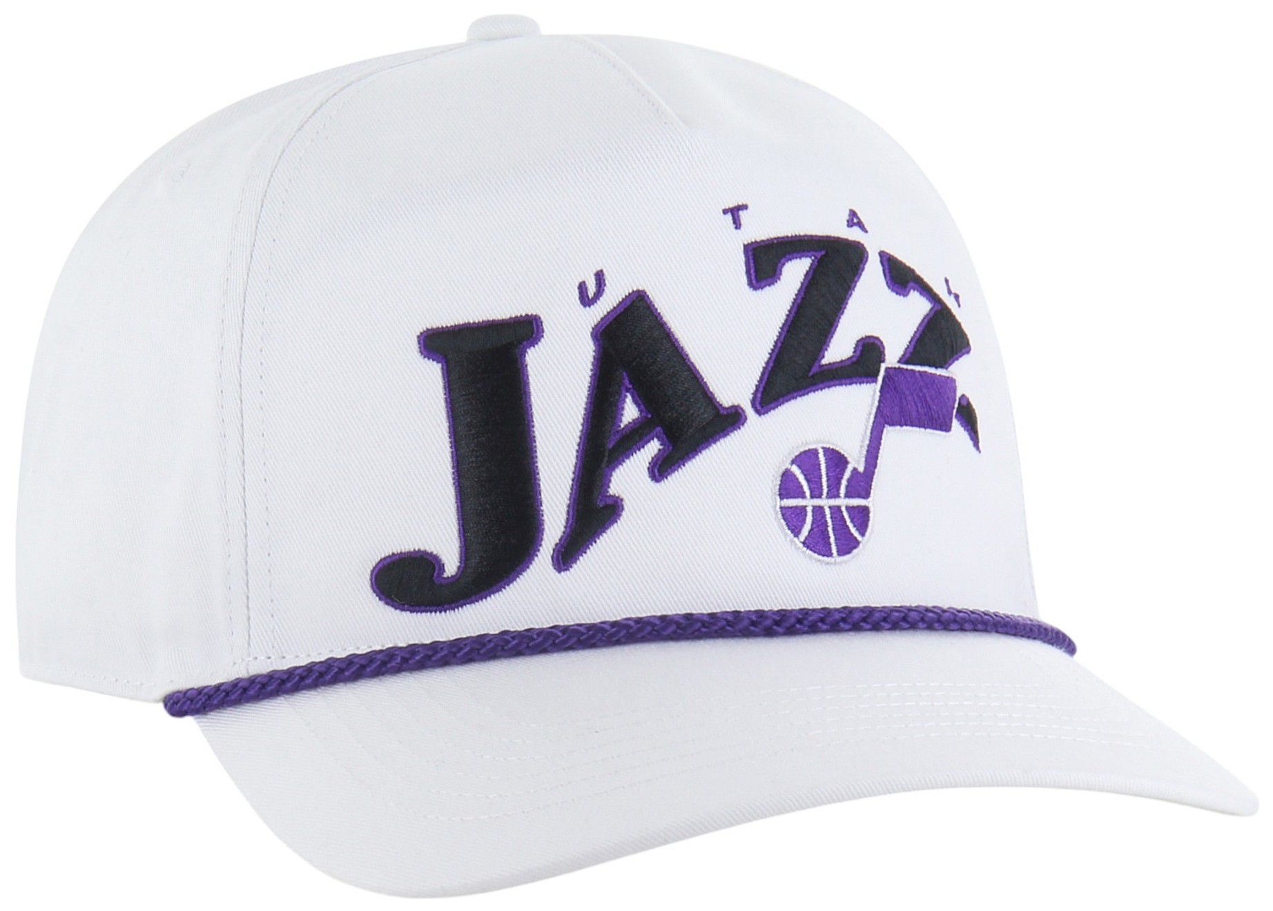 '47 Adult Utah Jazz White Graphic Wave Hitch Adjustable Hat product image