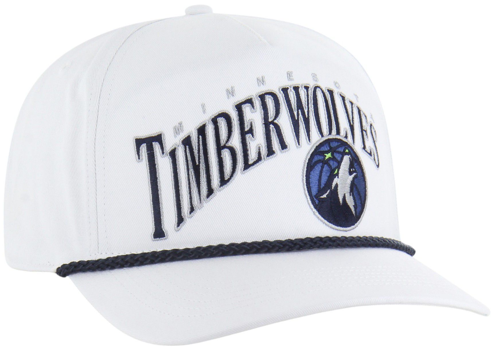 '47 Adult Minnesota Timberwolves White Graphic Wave Hitch Adjustable Hat product image