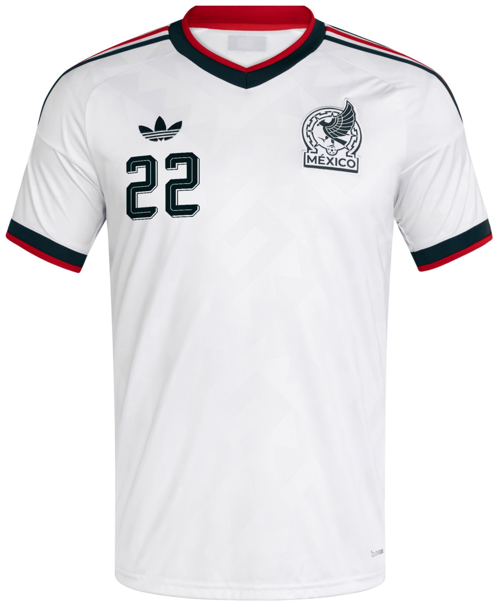adidas Adult Hirving Lozano #22 Mexico 2026 White Away Replica Jersey product image