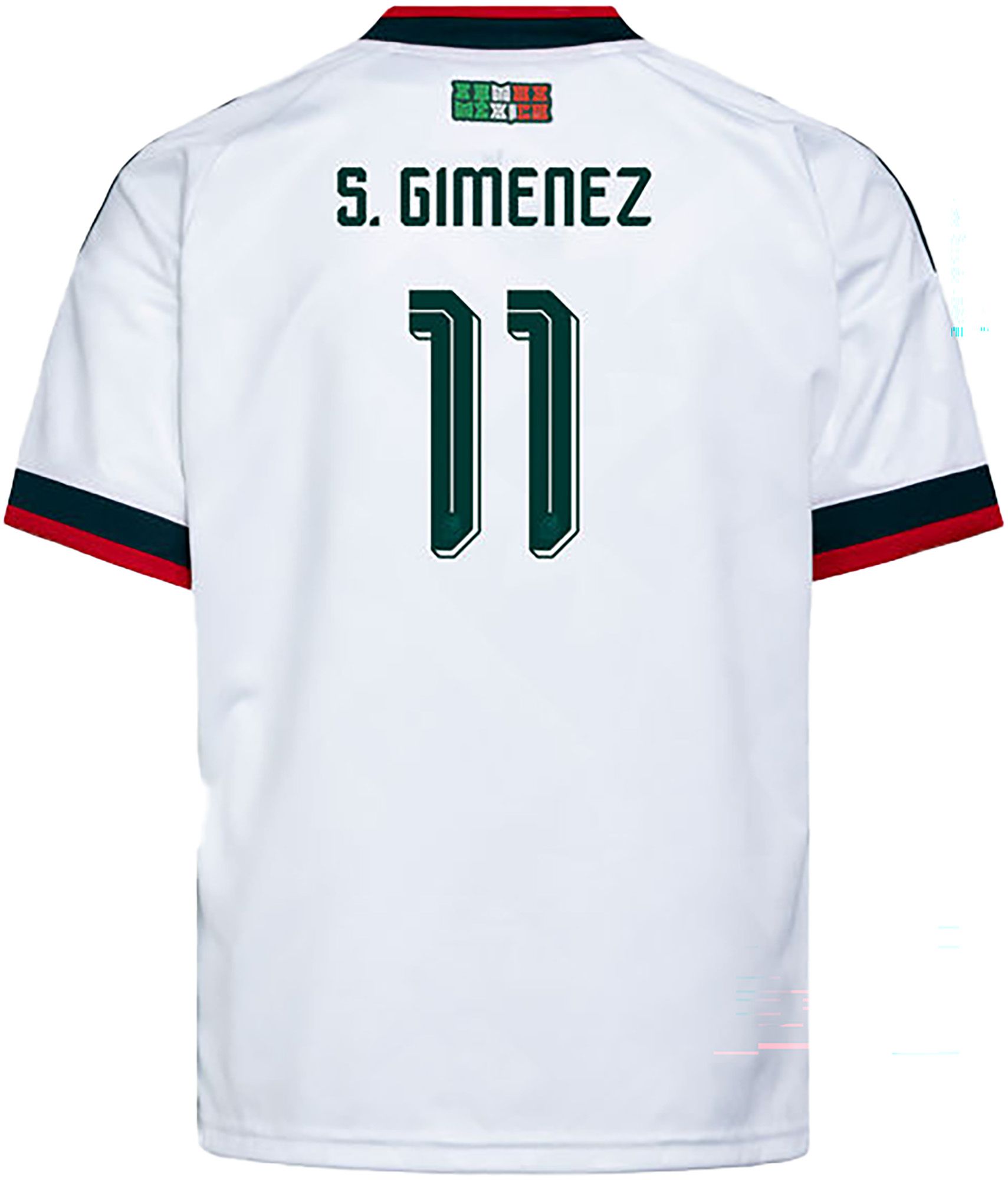 adidas Youth Santiago Gimenez #11 Mexico 2026 White Away Replica Jersey product image