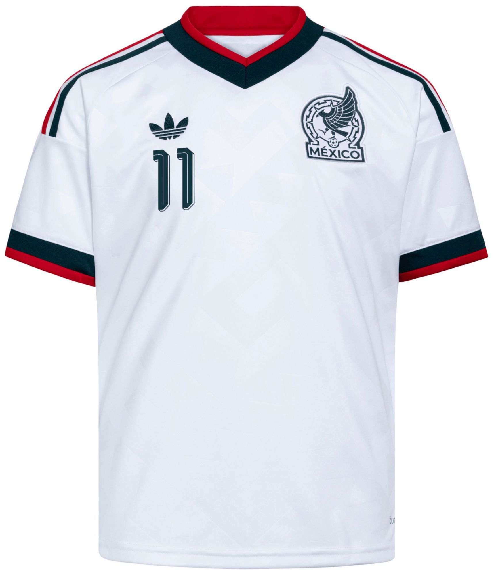 adidas Youth Santiago Gimenez #11 Mexico 2026 White Away Replica Jersey product image
