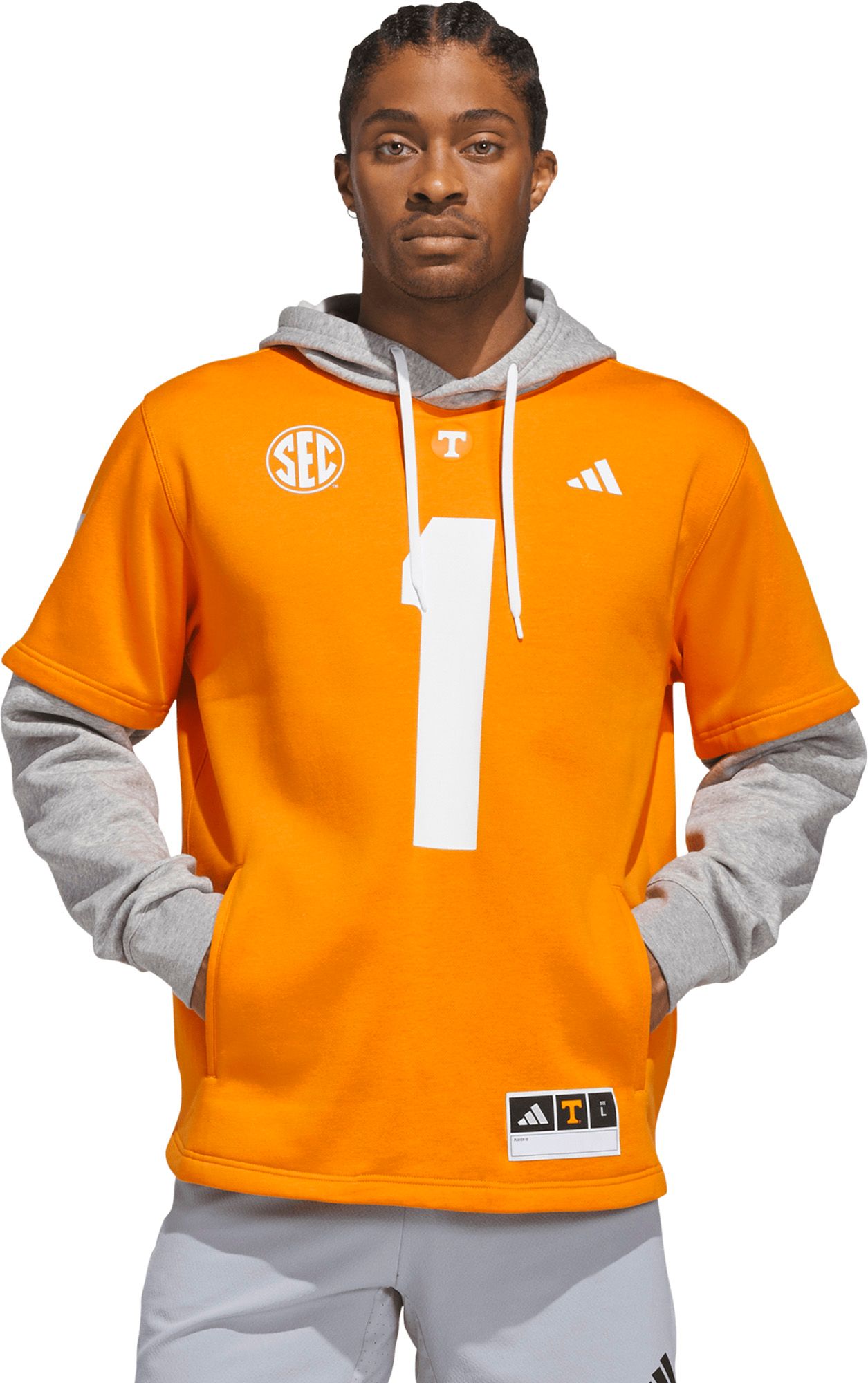 adidas Adult Tennessee Volunteers Bright Orange Hoodie Football