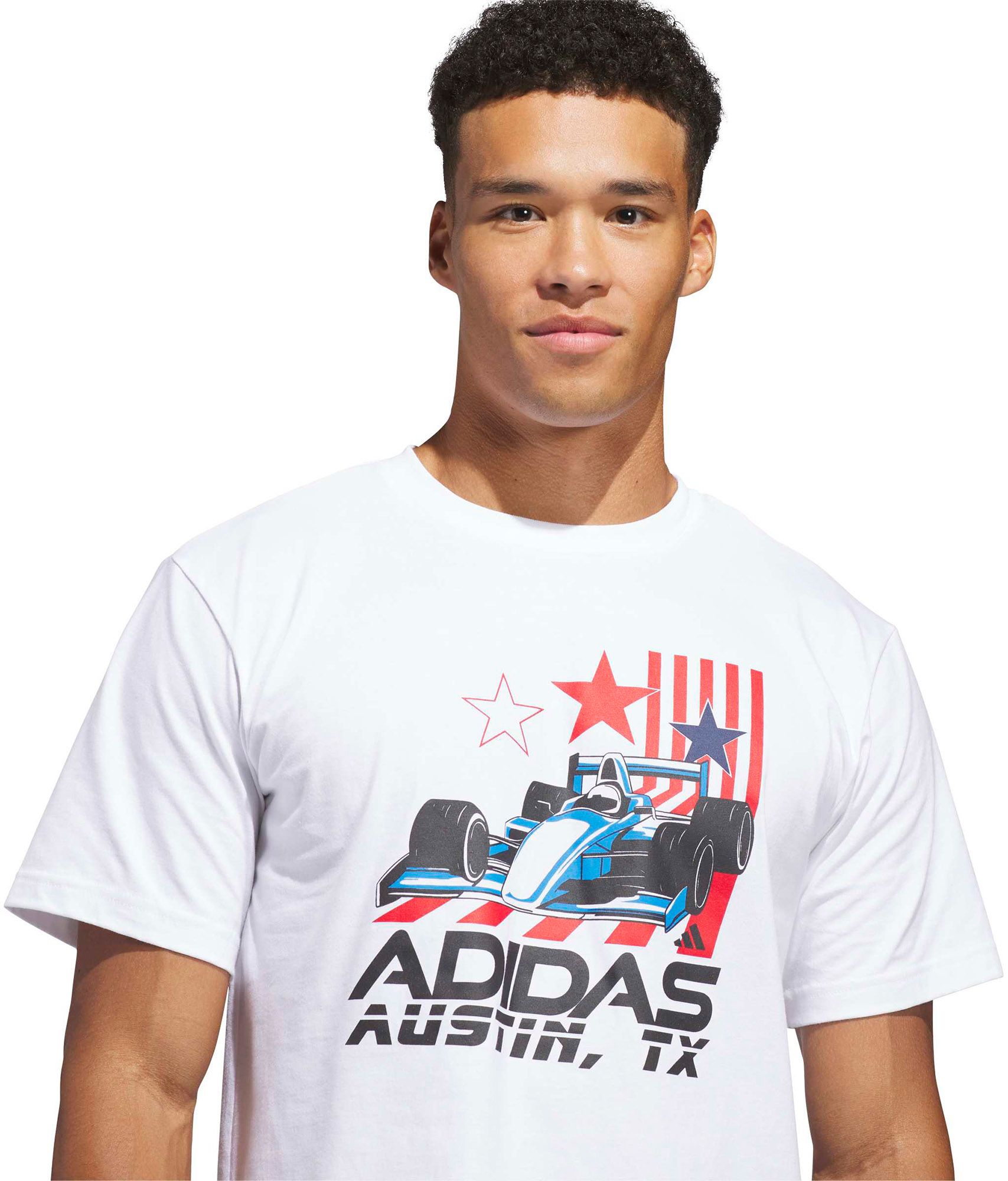 adidas Men's Formula 1 Mercedes White Austin Americana T-Shirt product image