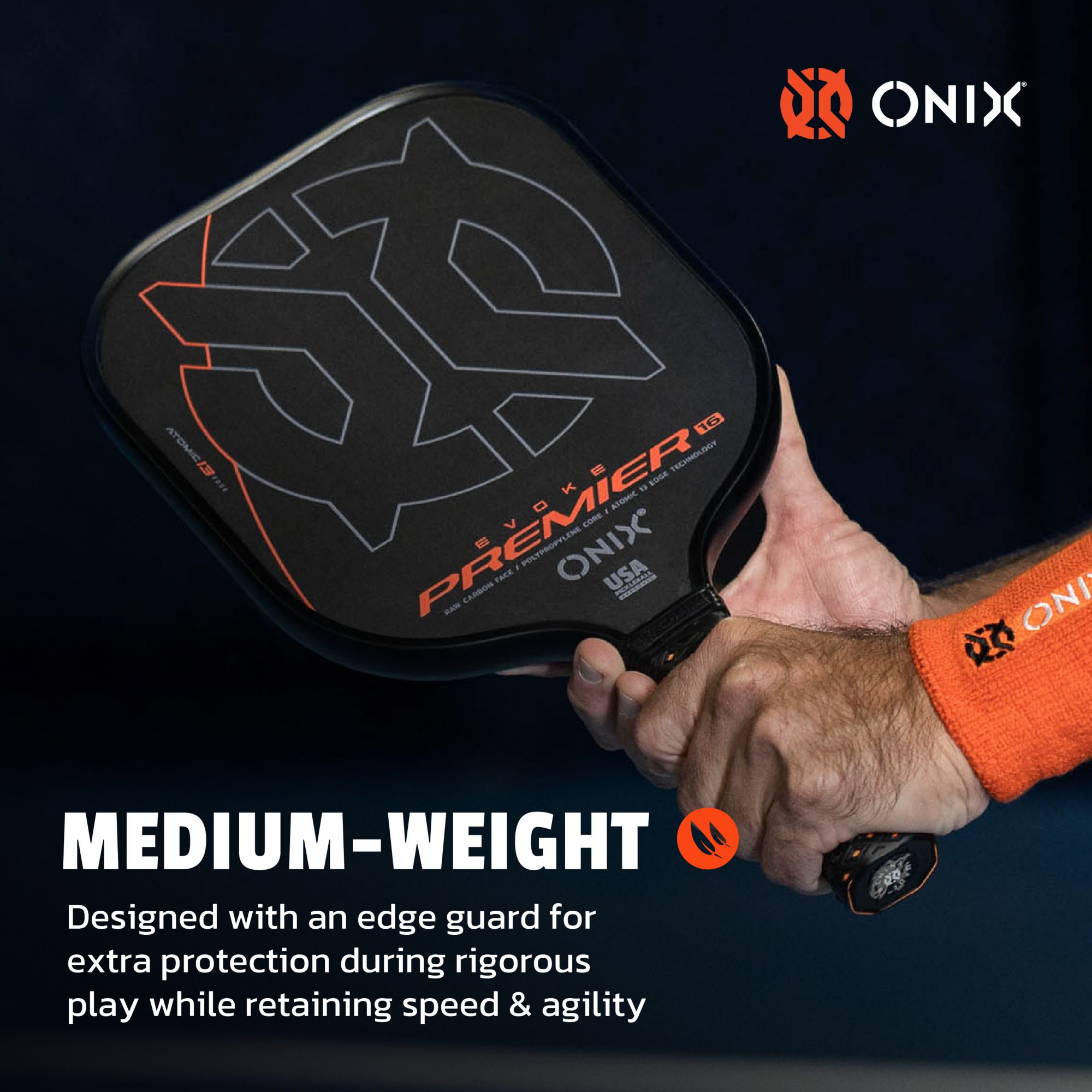 Onix Sports Evoke Premier Raw Carbon 14 mm Pickleball Paddle product image