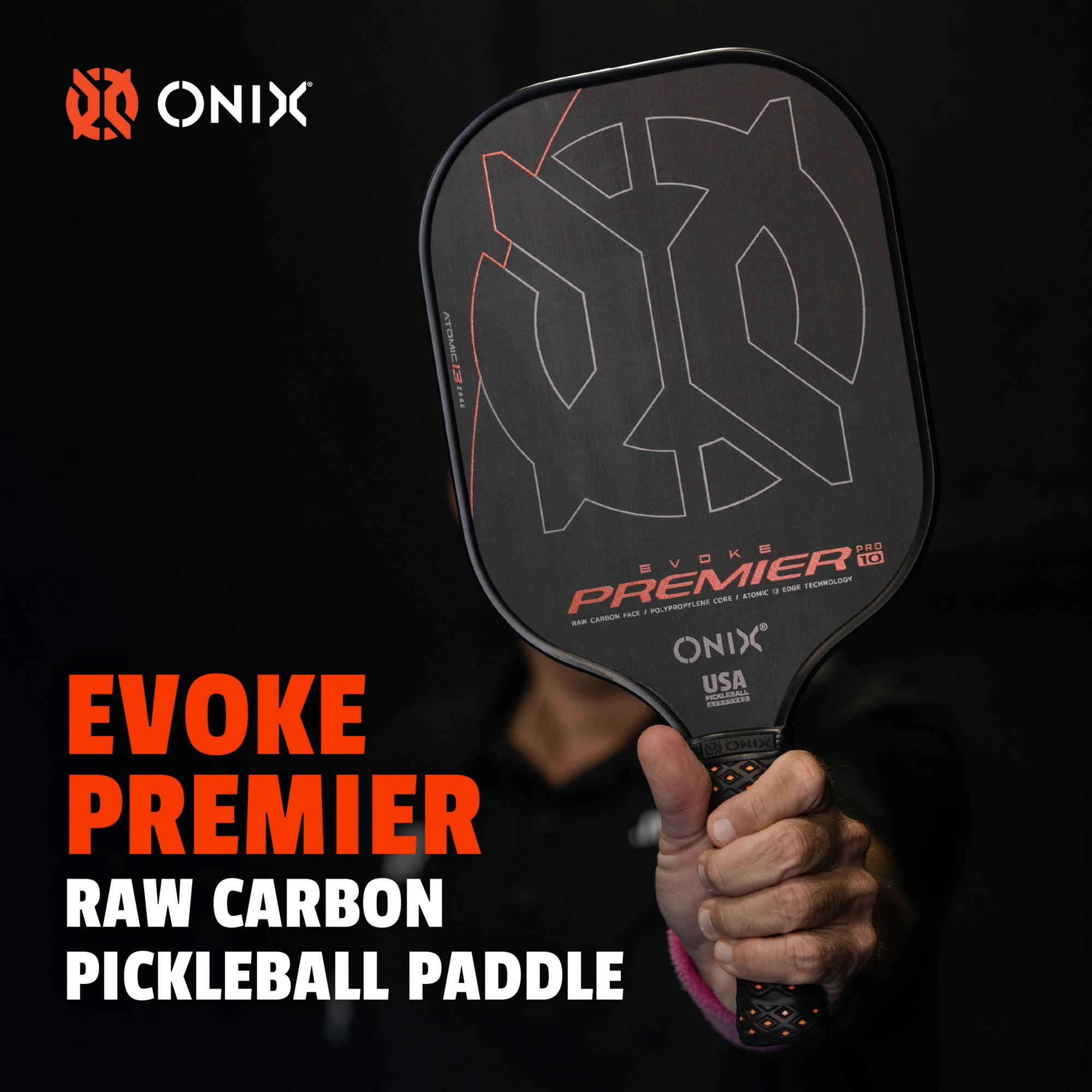 Onix Sports Evoke Premier Raw Carbon 16 mm Pickleball Paddle product image