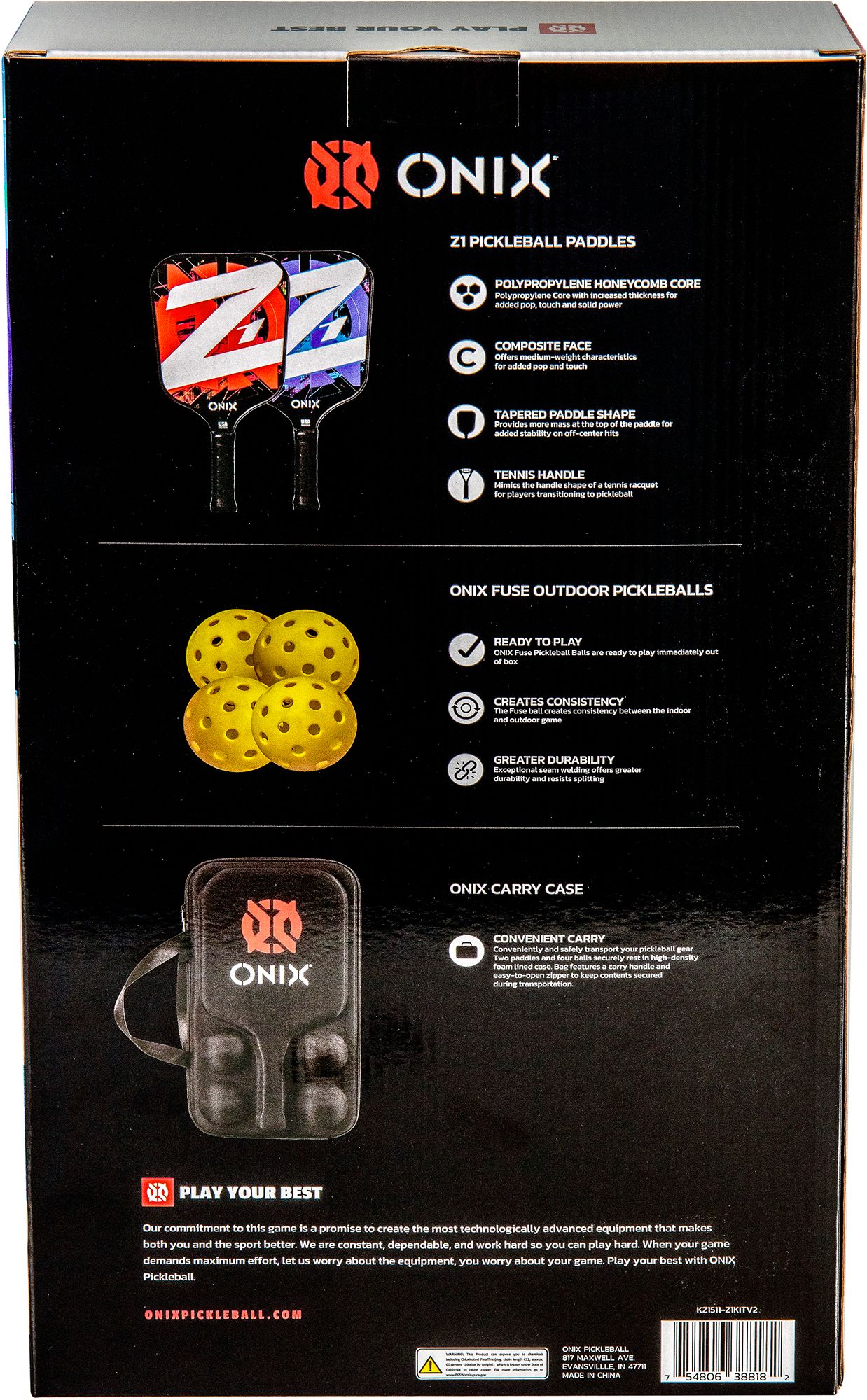 Onix Sports Z1 Pickleball Starter Kit product image