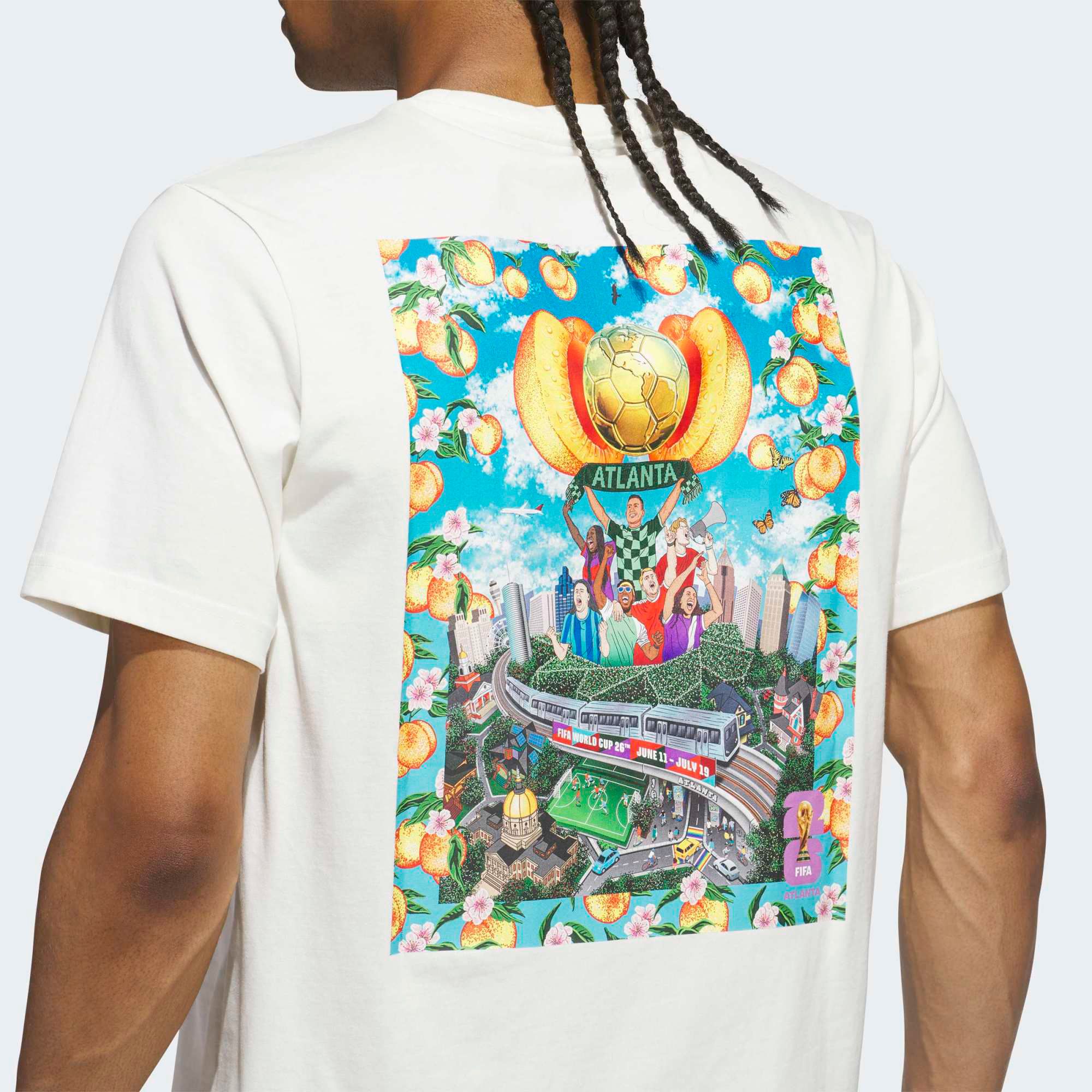 adidas Adult 2026 World Cup Host City Atlanta Poster T-Shirt product image