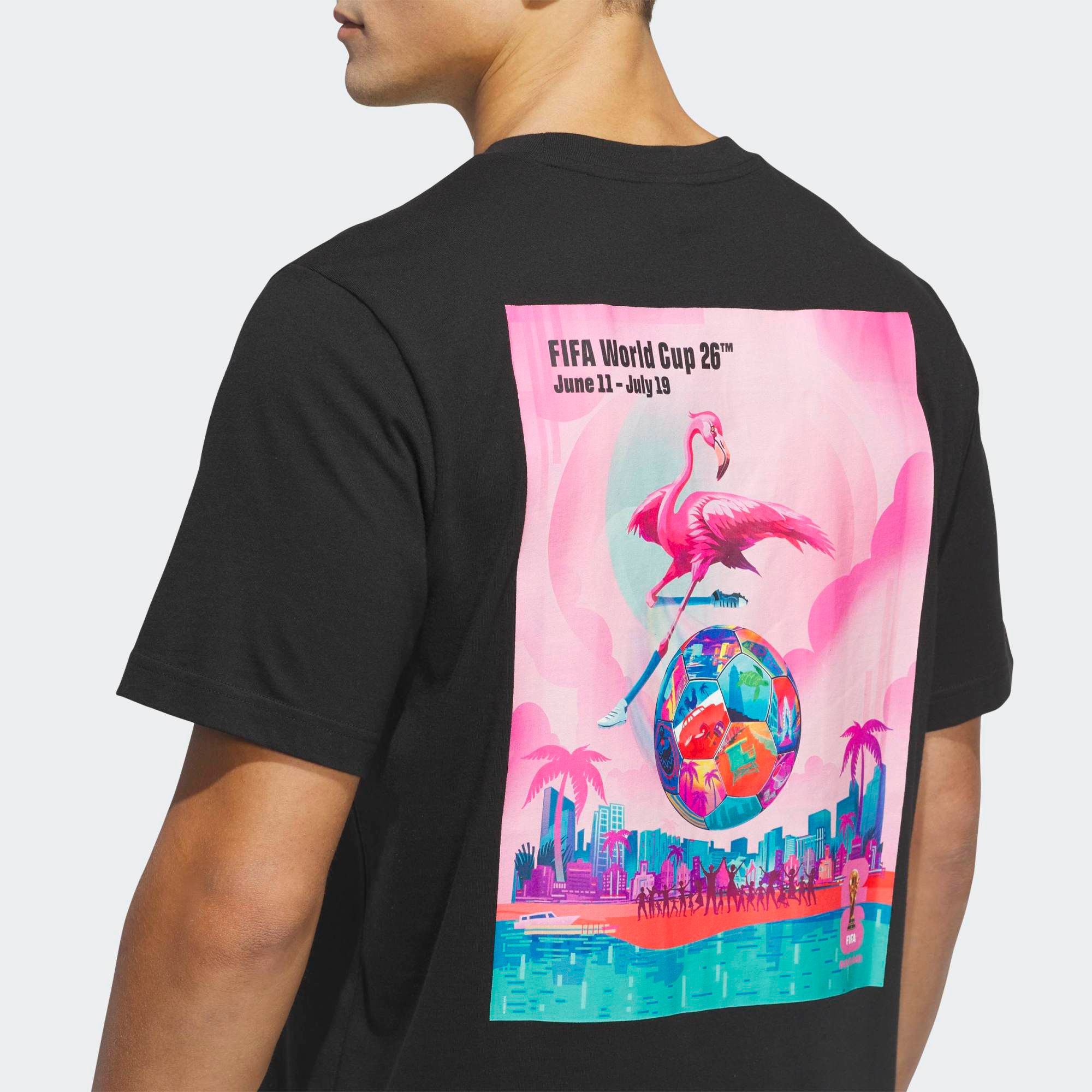 adidas Adult 2026 World Cup Host City Miami Poster T-Shirt product image