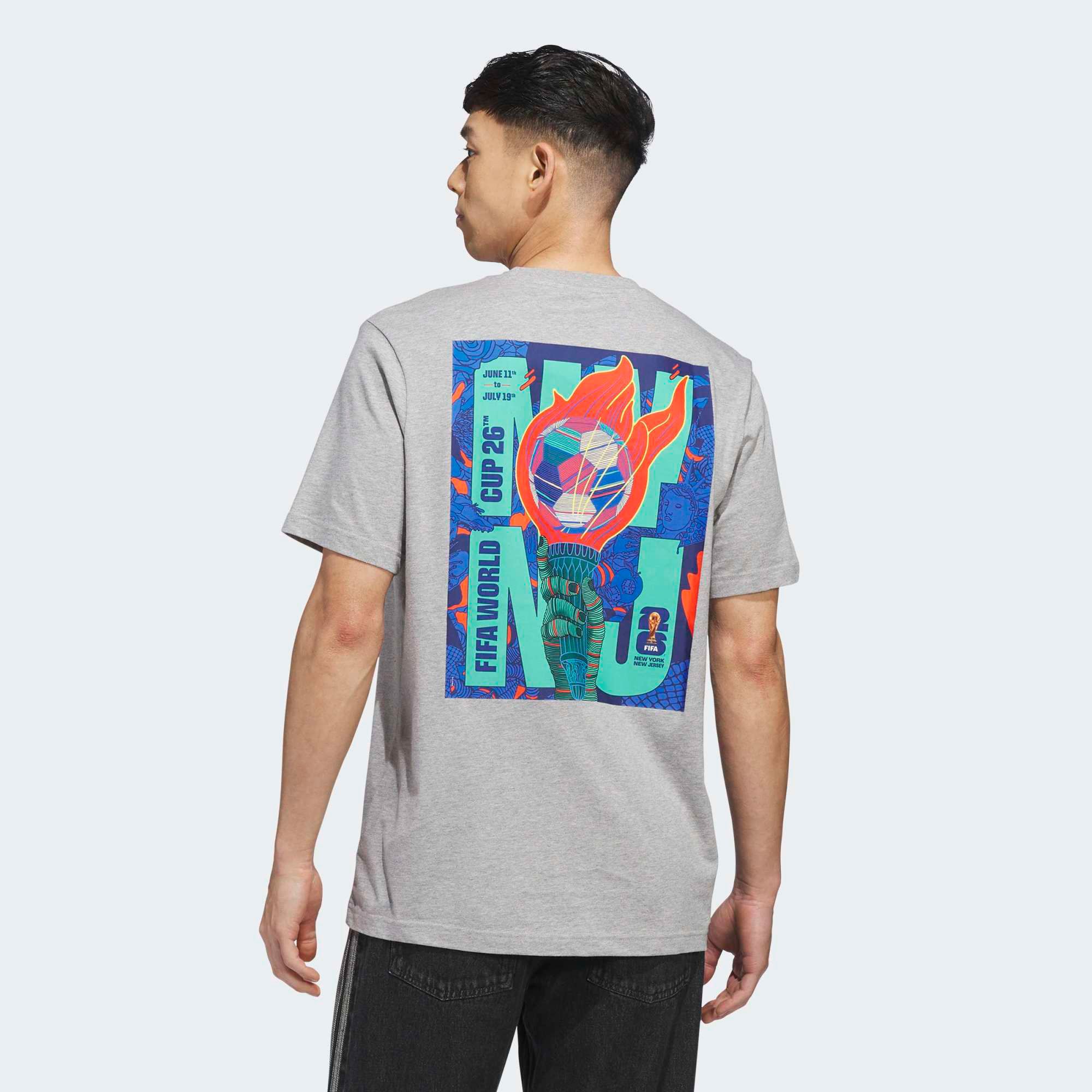 adidas Adult 2026 World Cup Host City New York City Poster T-Shirt product image