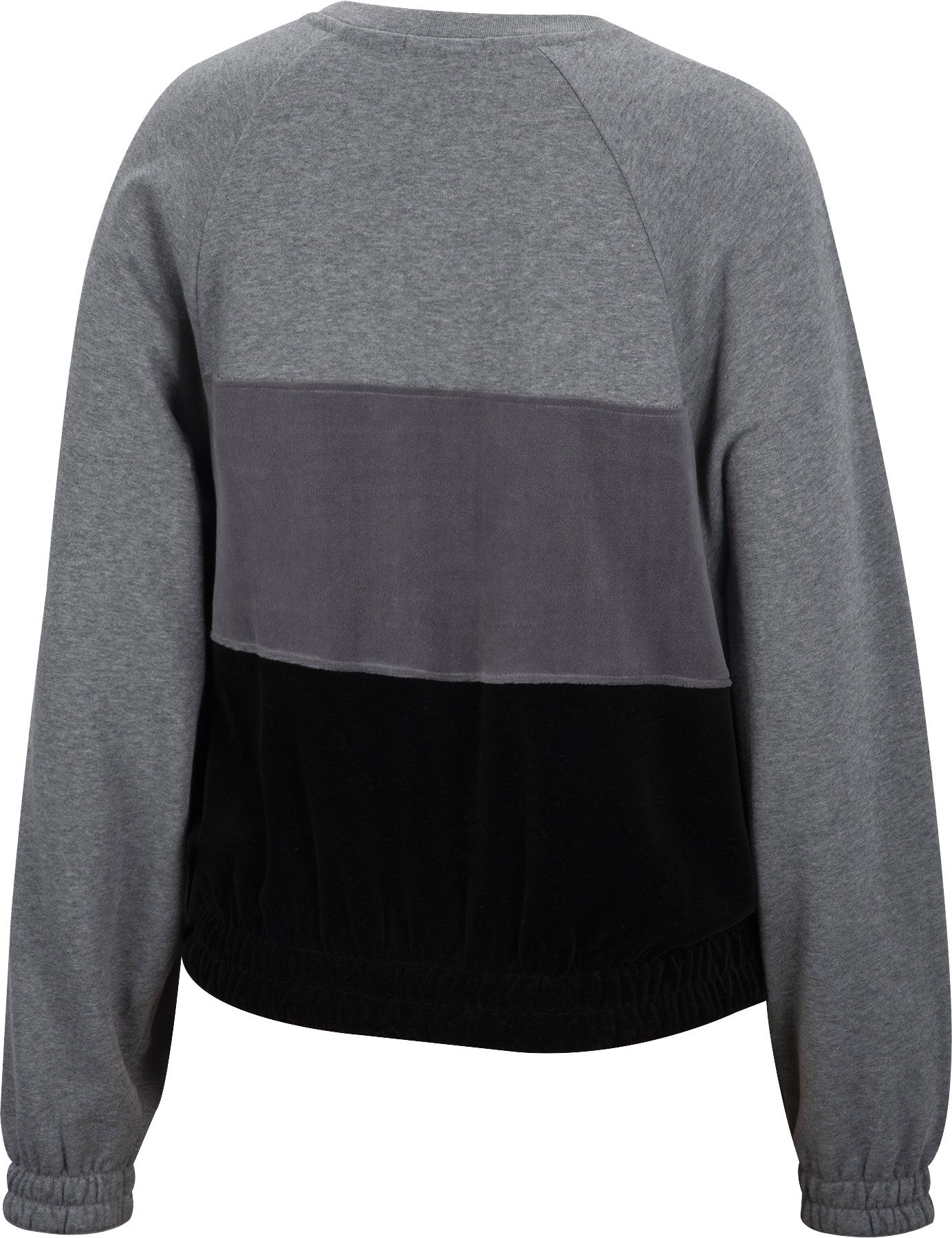 Mitchell & Ness Women's Brooklyn Nets Grey Hardwood Classics Velour Pullover Crew-Neck Sweatshirt product image