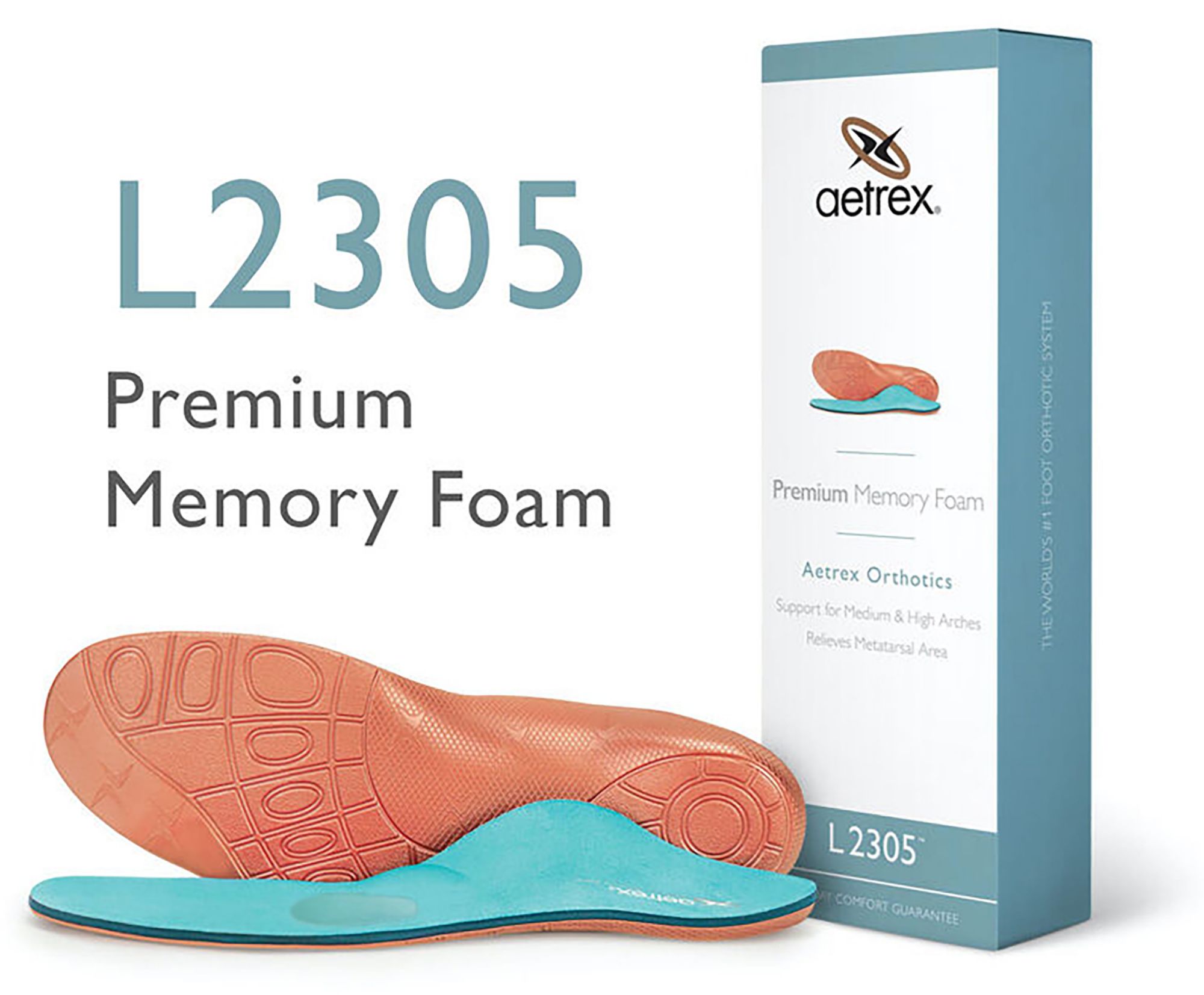 Aetrex Men's Premium Memory Foam Orthotics with Metatarsal Support product image