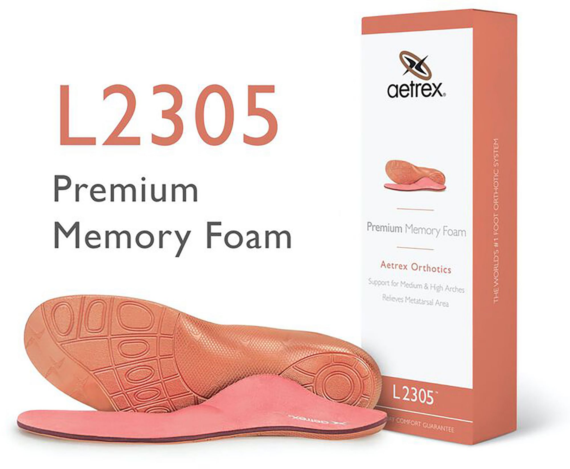 Aetrex Women's Premium Memory Foam Orthotics with Metatarsal Support product image