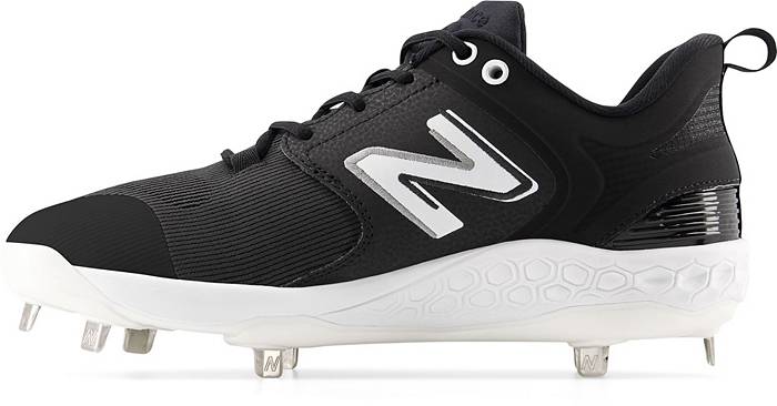 New Balance Men's Fuelcell Compv3 Baseball Cleats, Black/White / 10.5