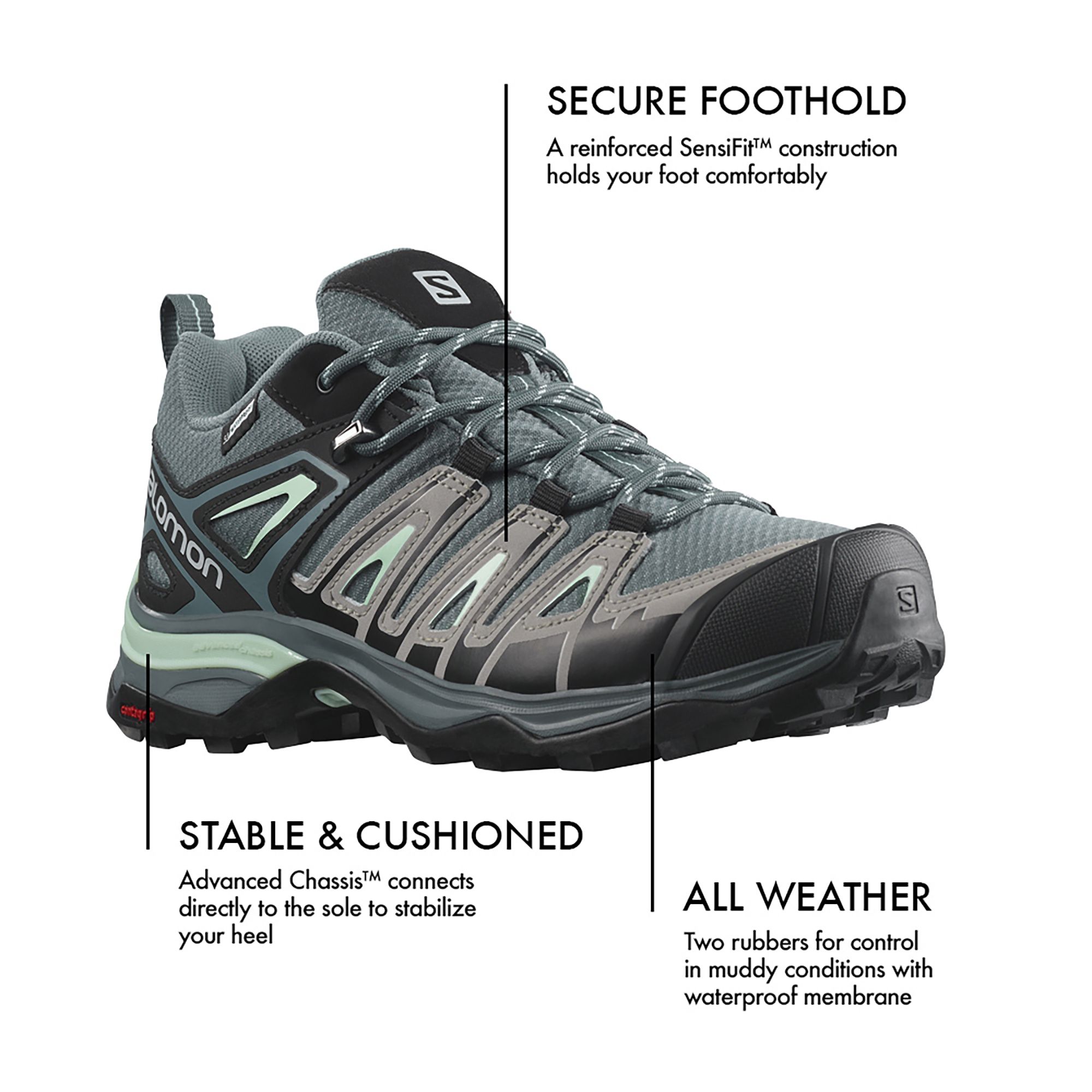 Salomon Women's X Ultra Pioneer Waterproof Hiking Shoes