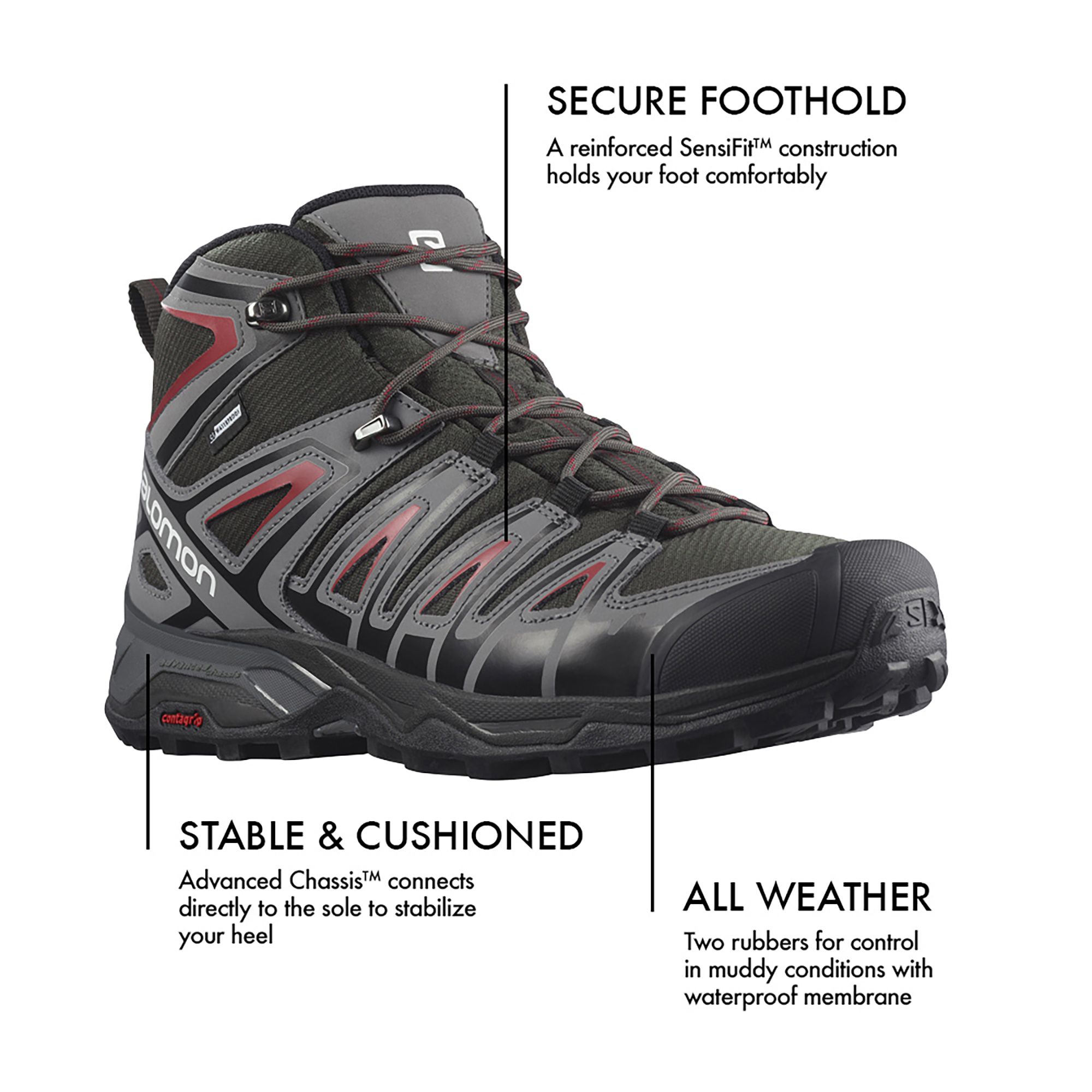 Salomon Men's X Ultra Pioneer Mid Waterproof Boots product image